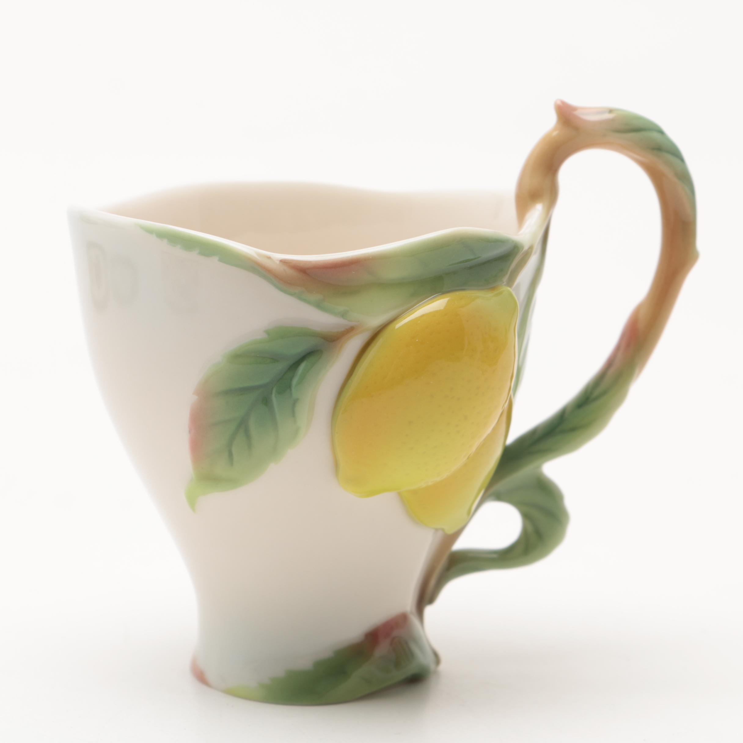 Franz Collection Lemon Tea Cups And Saucers EBTH