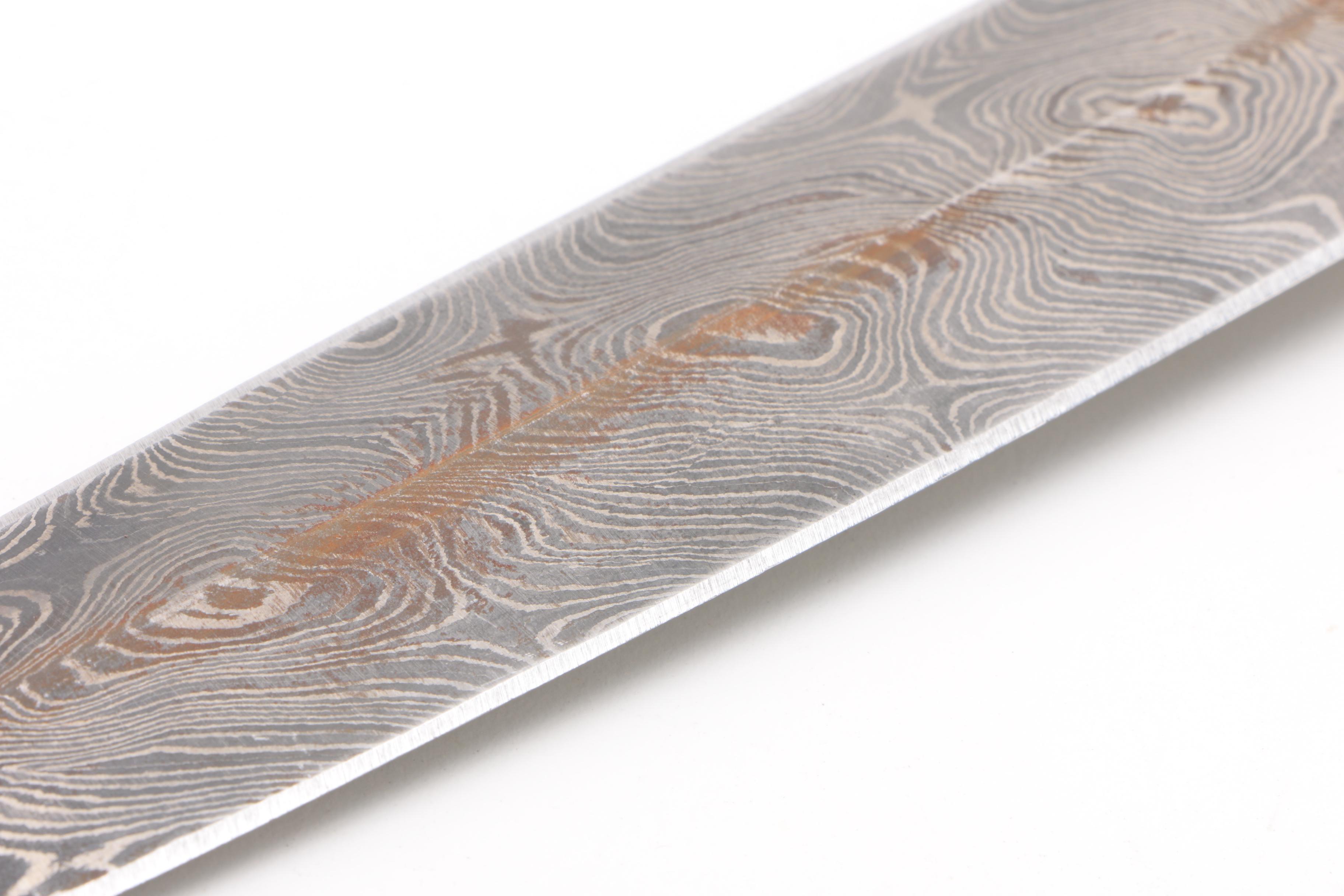 Cutlery Salvation Damascus Steel Dagger with Leather Sheath EBTH