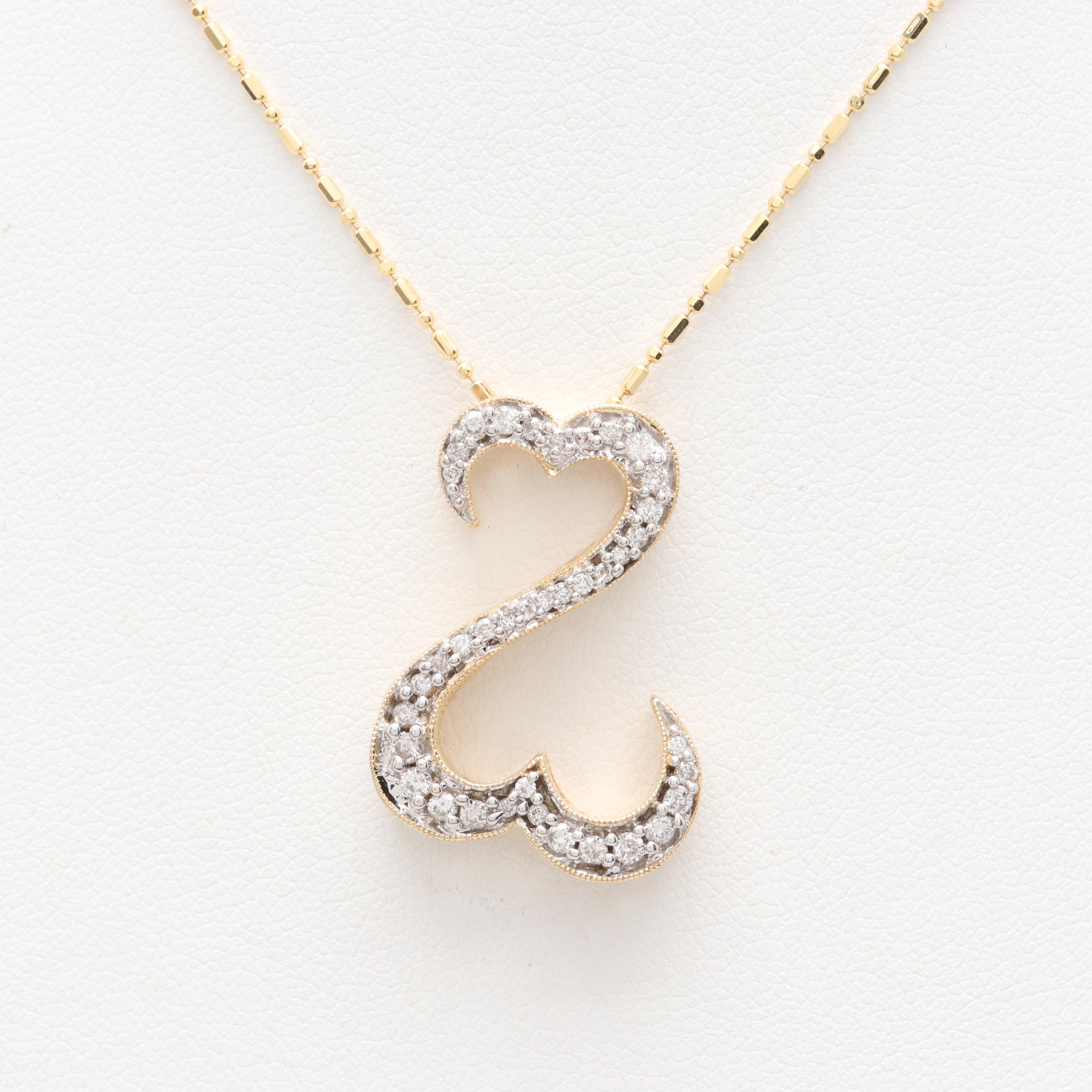 Jane Seymour "Open Heart Collection" 14K Yellow Gold