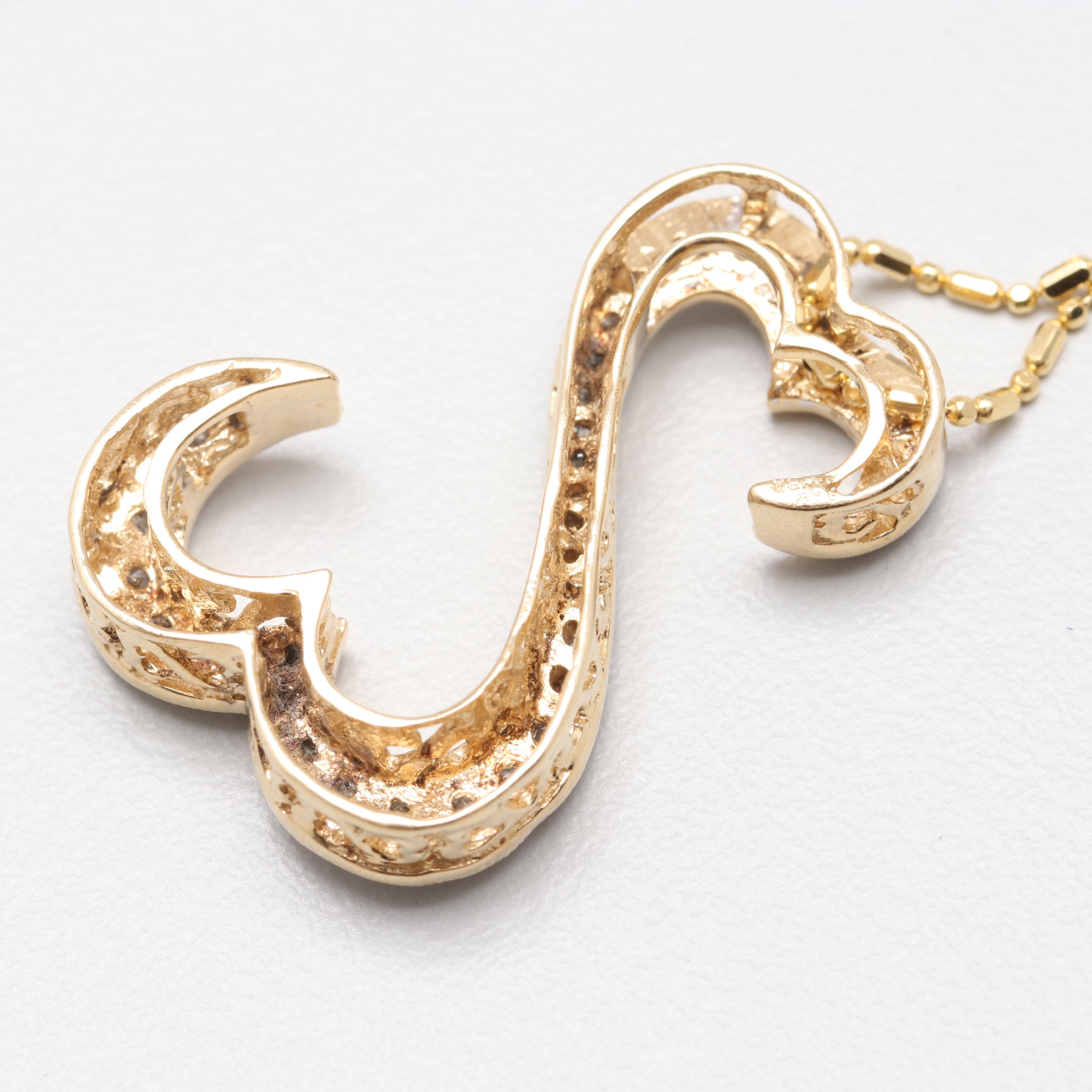 Jane Seymour "Open Heart Collection" 14K Yellow Gold