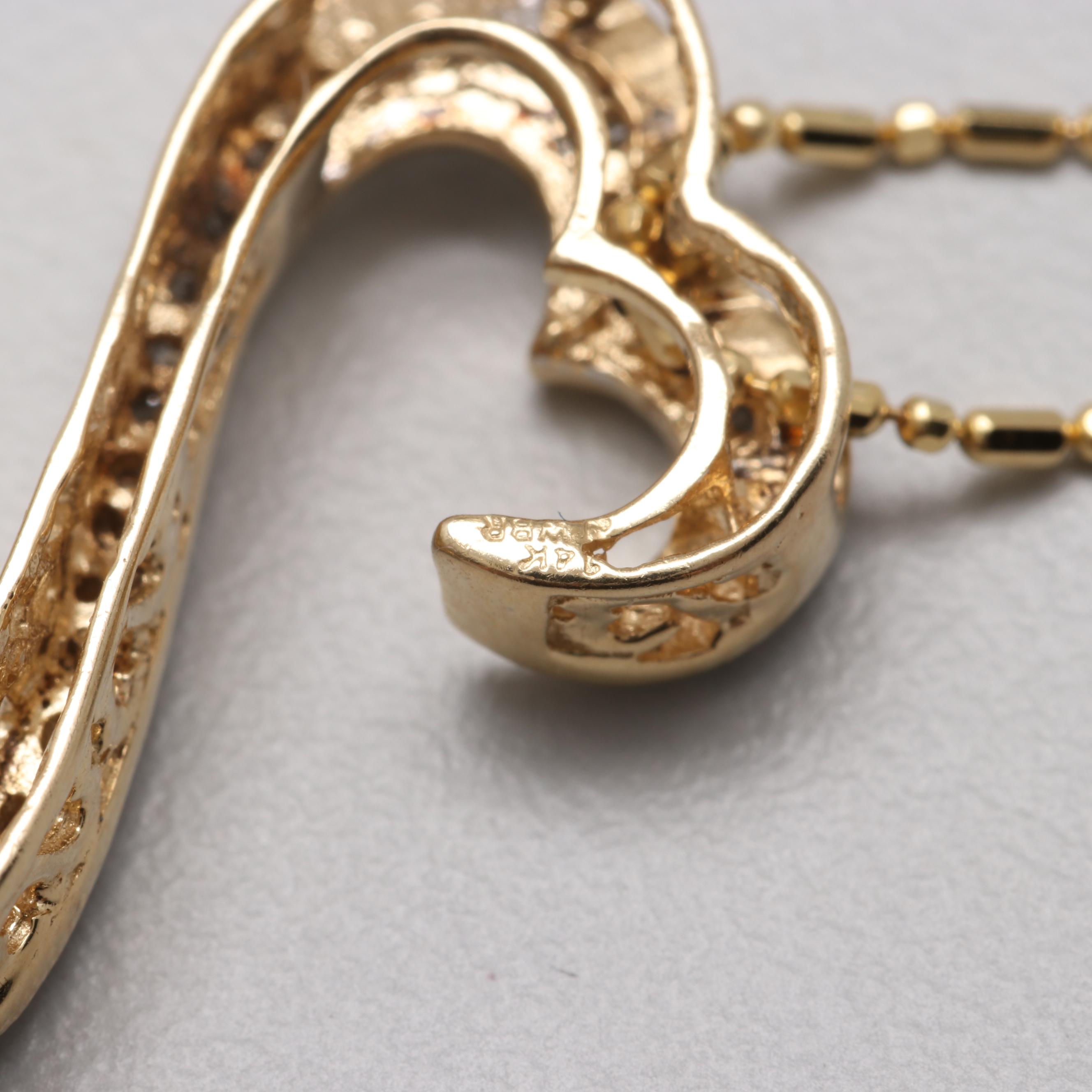 Jane Seymour "Open Heart Collection" 14K Yellow Gold