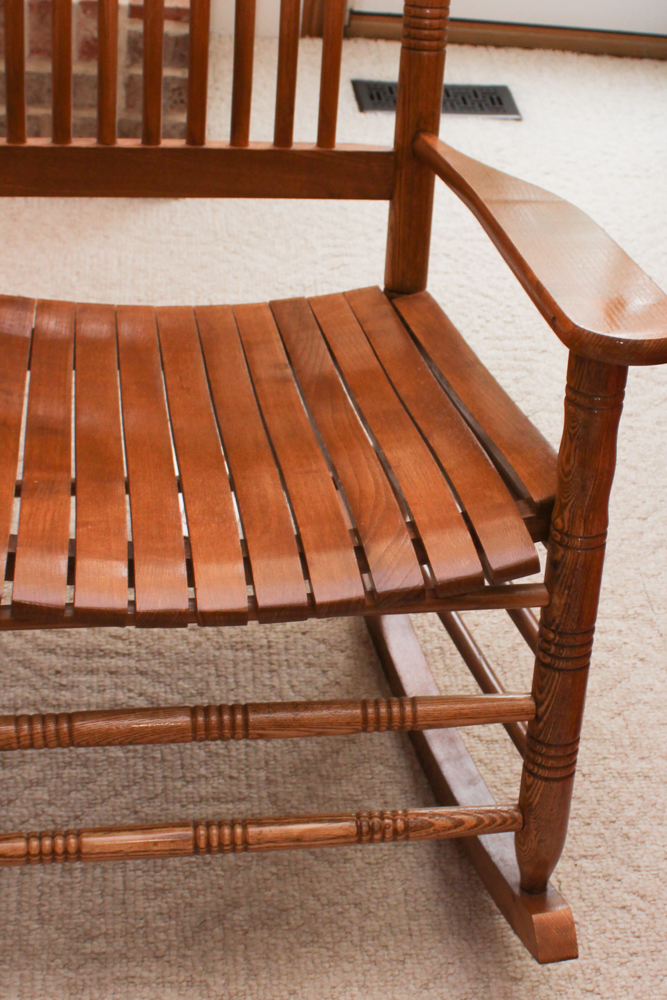 Cracker Barrel Slat Seat Rocking Chair EBTH