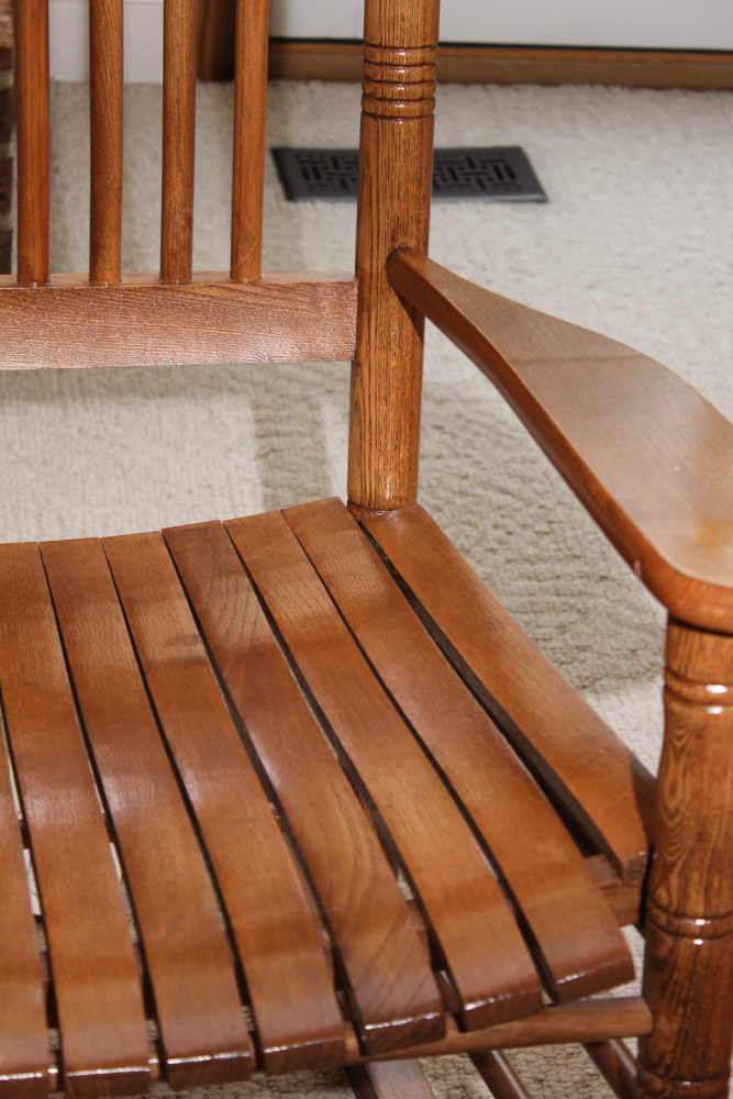 Cracker Barrel Slat Seat Rocking Chair EBTH