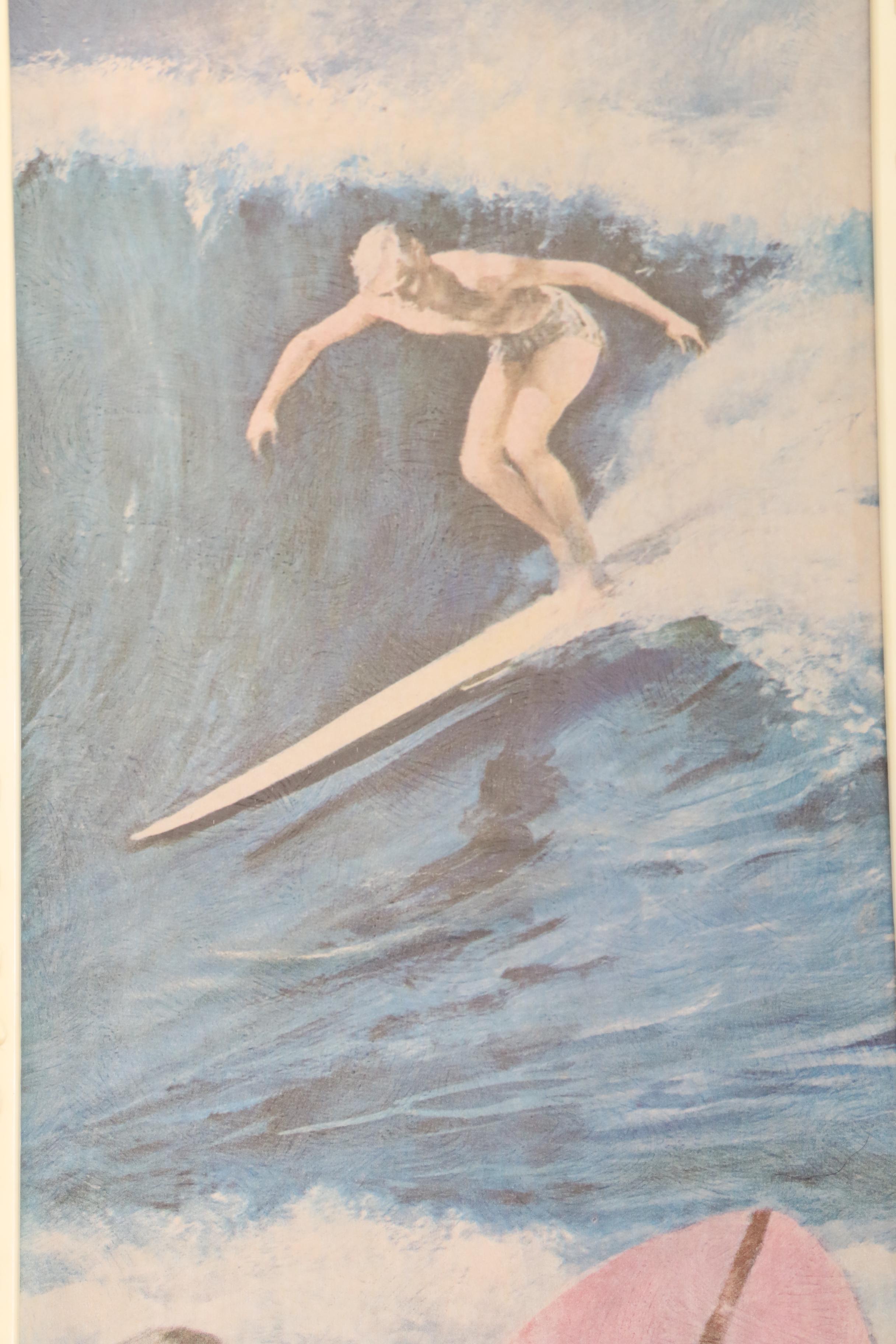 1950s1960s Framed Surfing Prints EBTH
