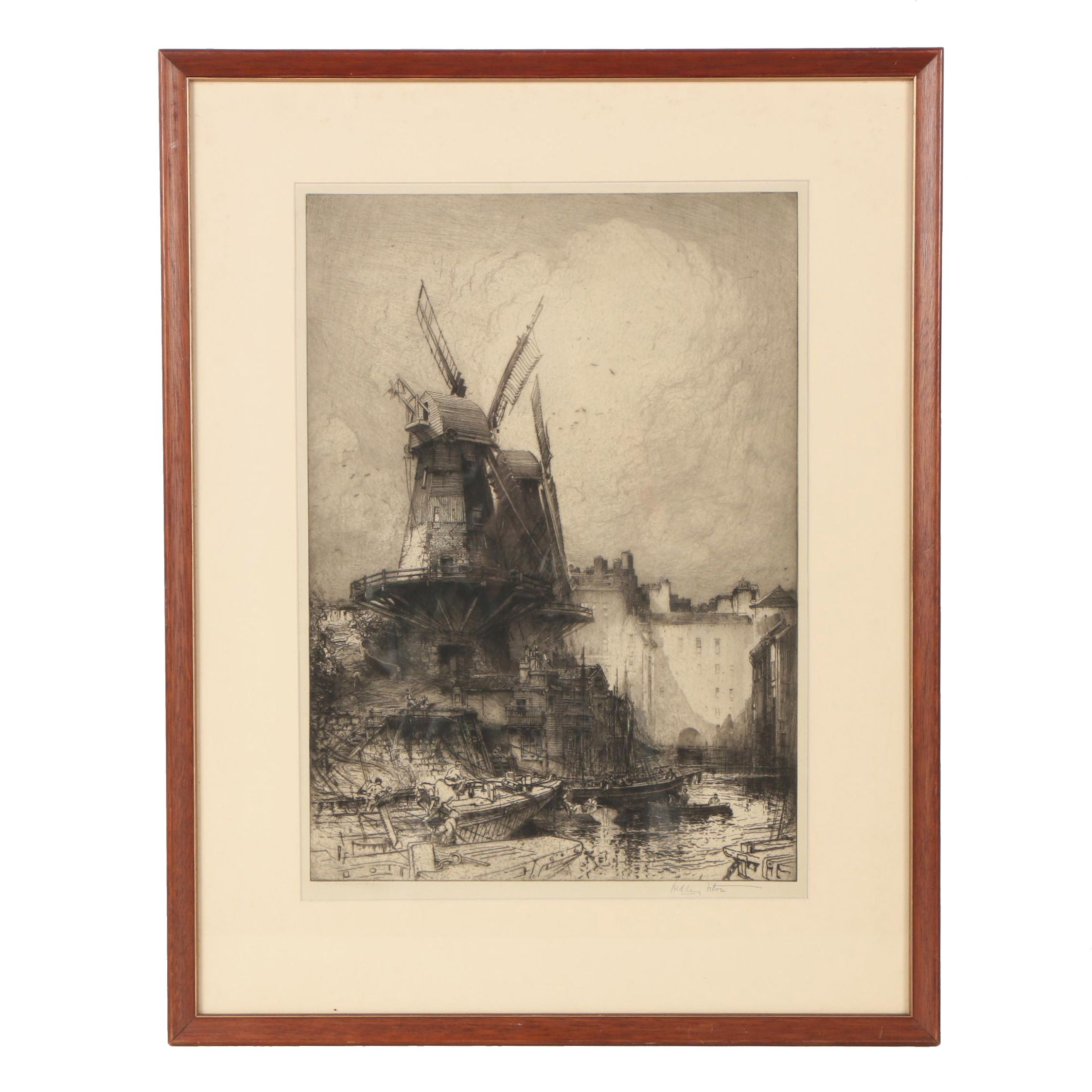 Hedley Fitton Etching "Ancient Landmarks" EBTH
