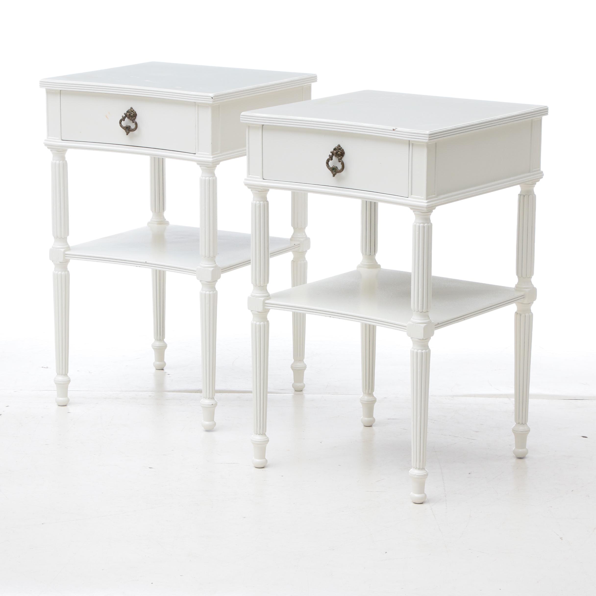 Federal Style Nightstands In White Ebth