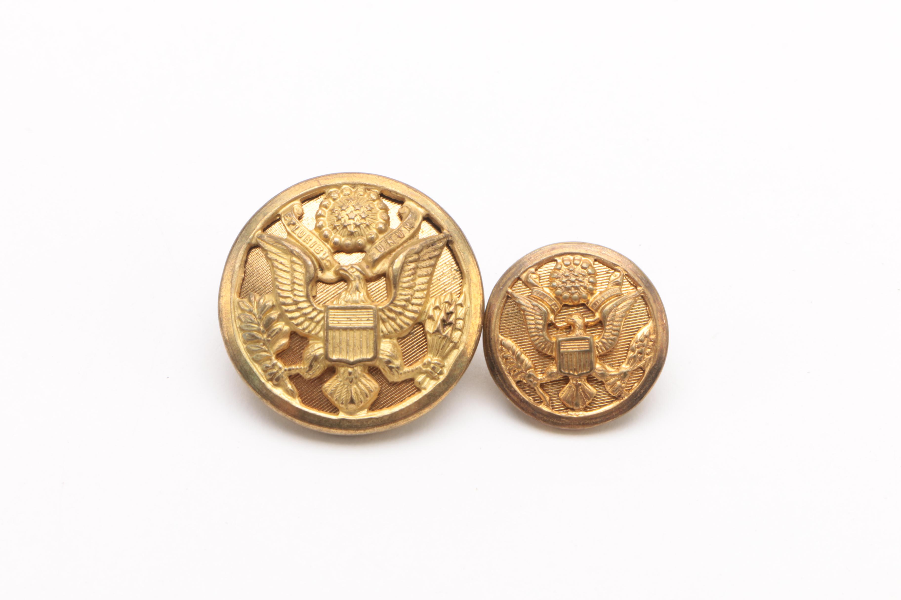 Vintage Military Buttons by Waterbury Button Co. EBTH