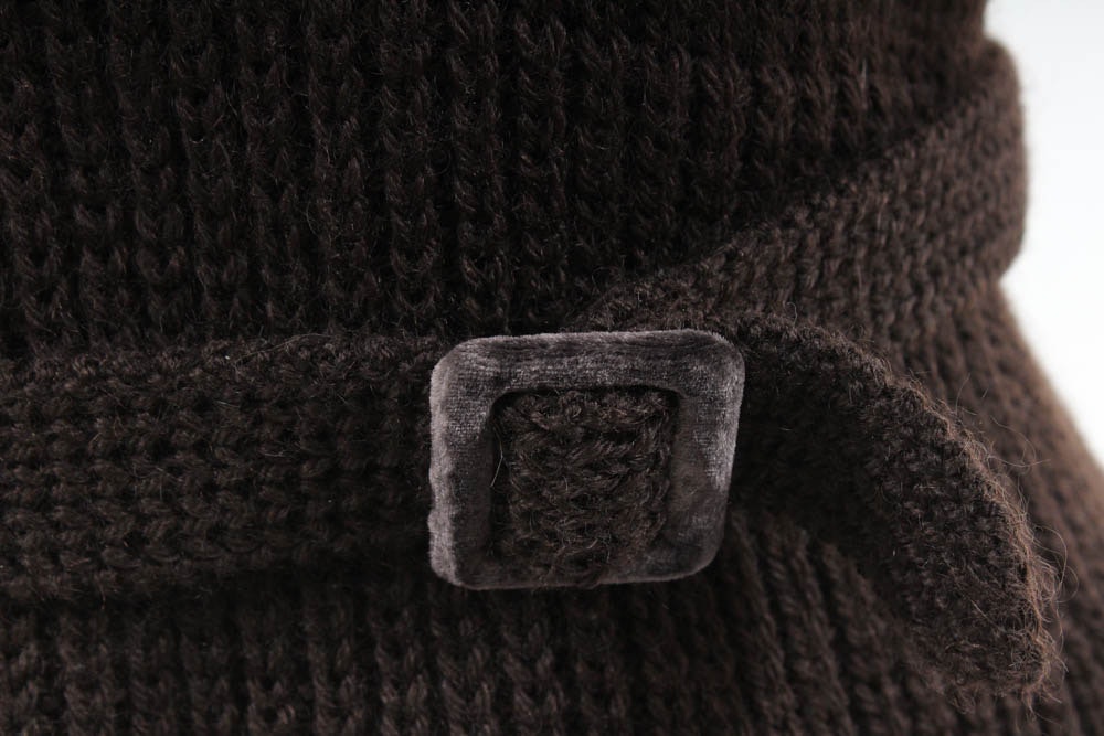 Women&#39;s Louis Vuitton Paris Brown Wool and Mohair Blend Knit Belted Sweater | EBTH