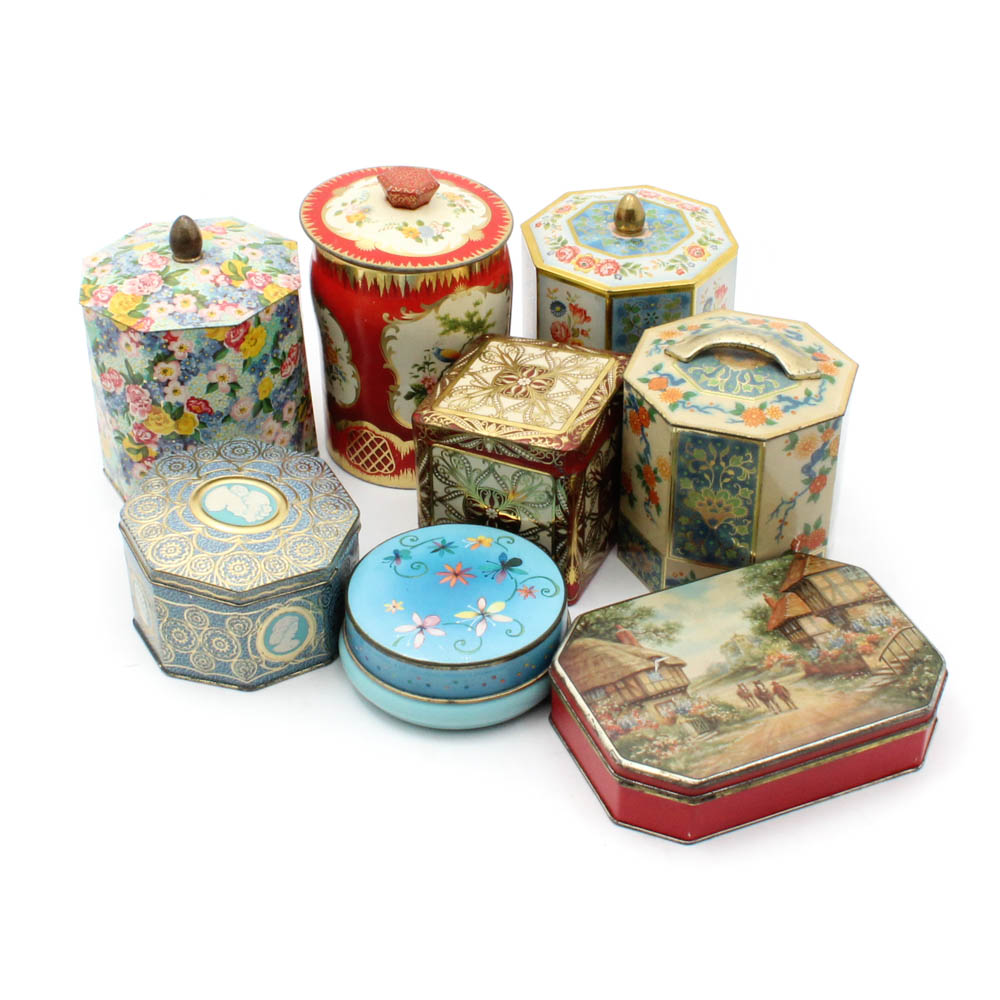 tin candy containers