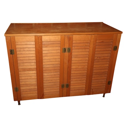 Mid Century Modern Louvered Door Cabinet Mid Century Modern Louvered Door Cabinet
