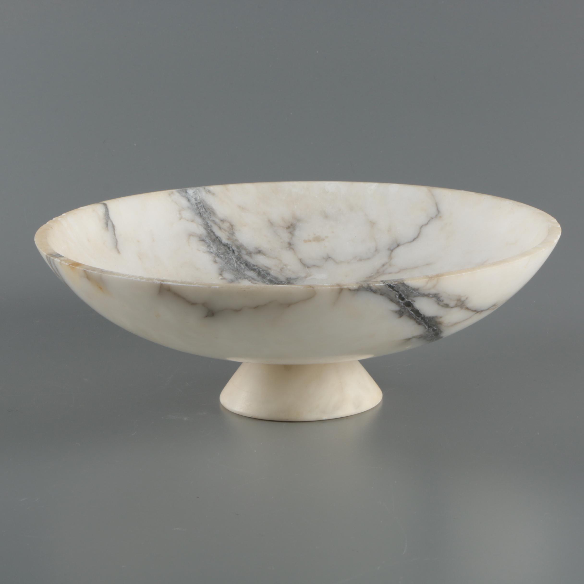 Italian Marble Footed Centerpiece Bowl EBTH