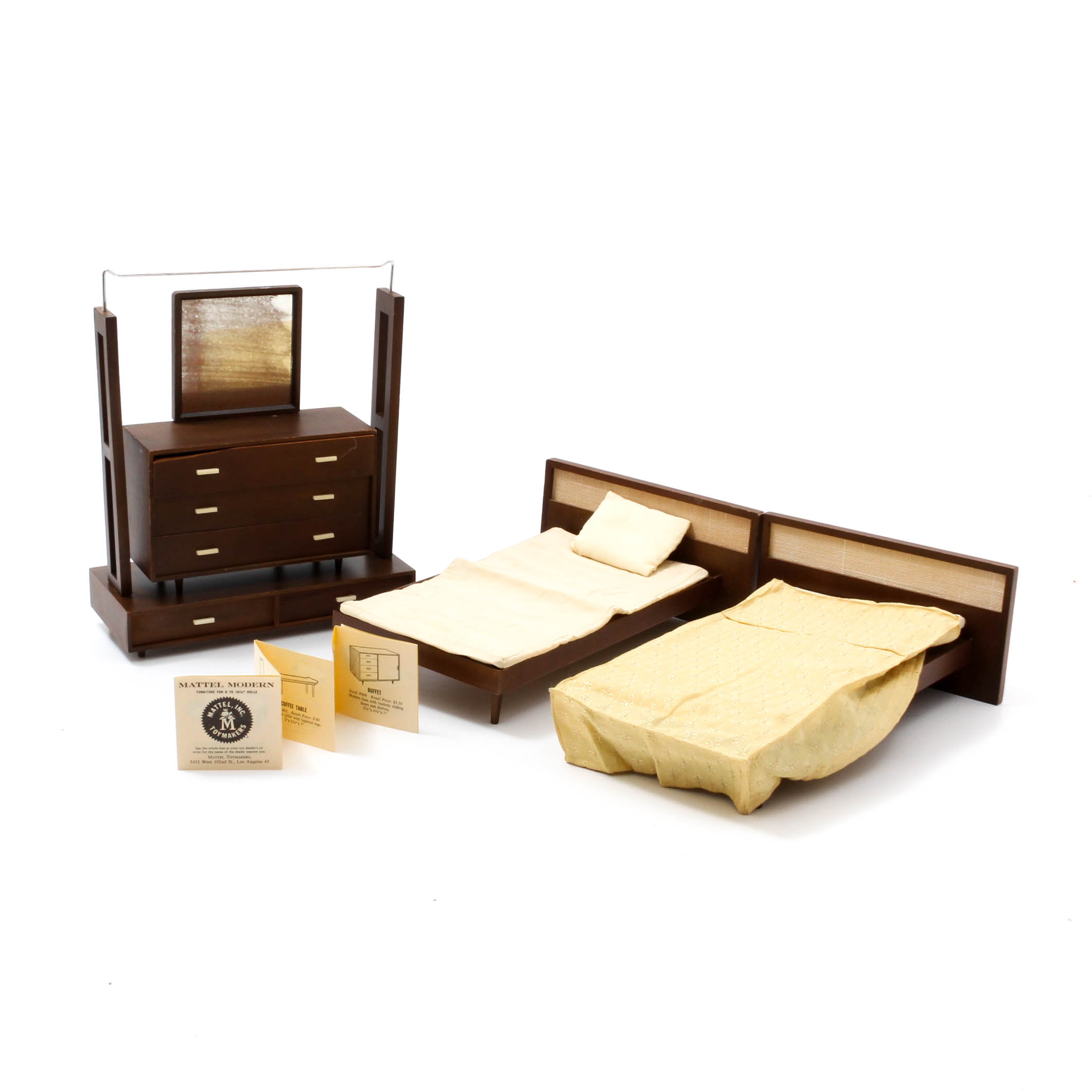 Mid Century Mattel Modern Barbie Bedroom Set