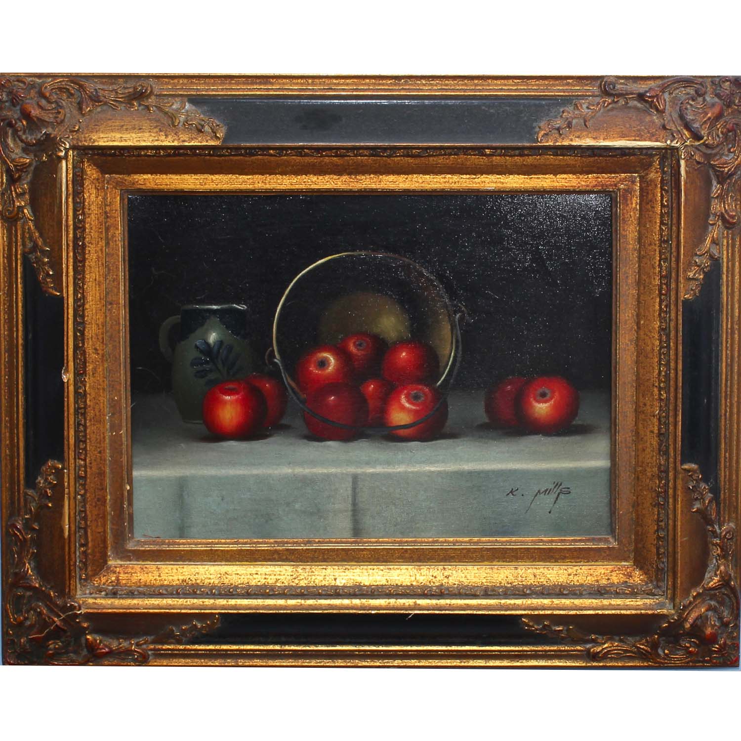 K Mills Signed Oil On Canvas Still Life Ebth