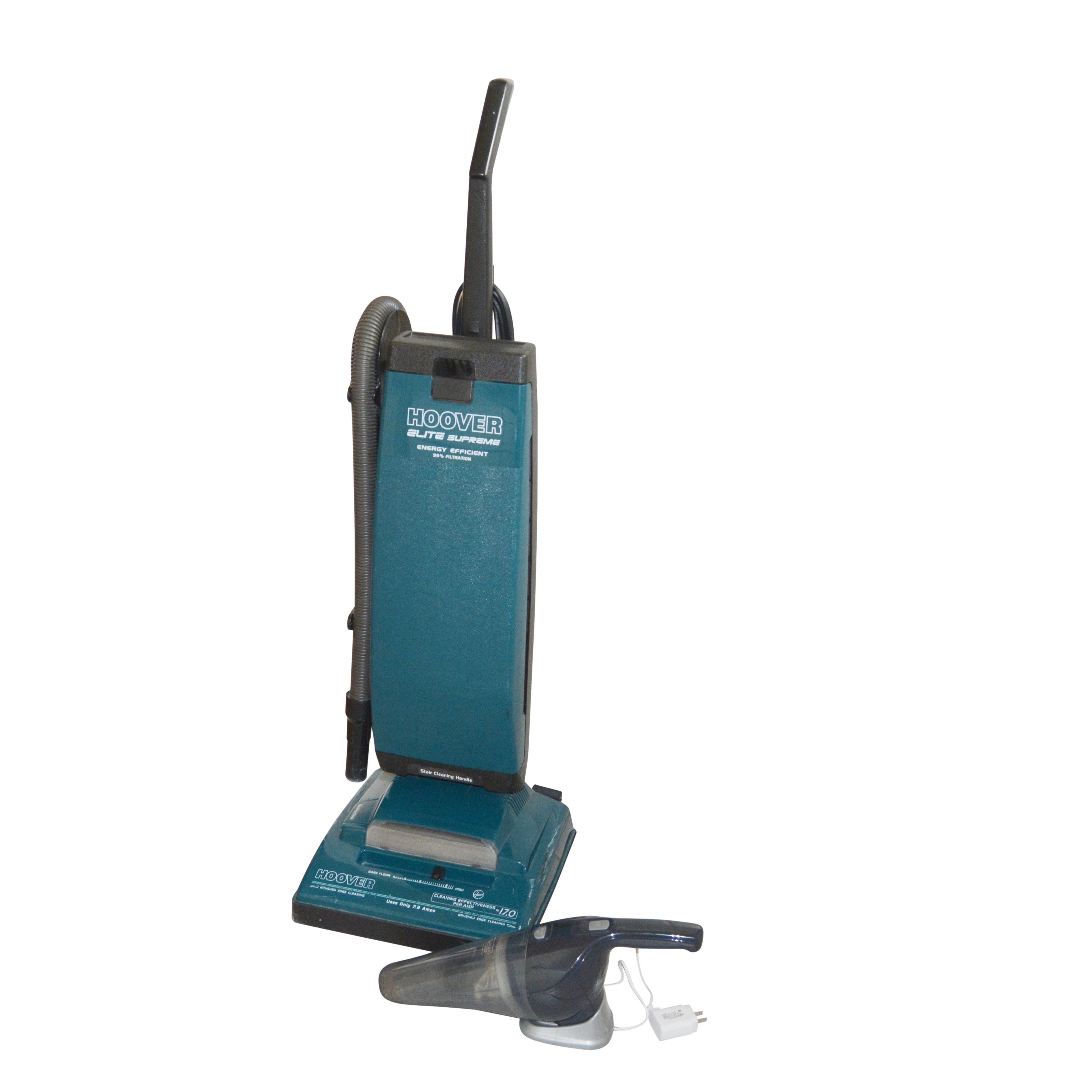 Hoover "Elite Supreme" Upright Vacuum and Black+Decker Hand Vac EBTH