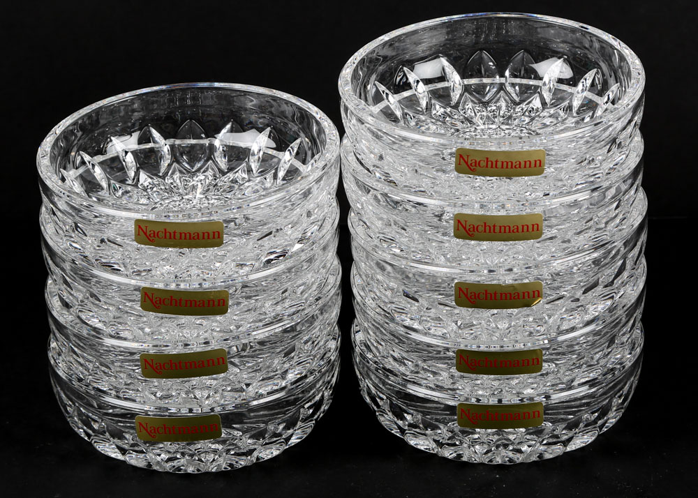 Holiday Centerpiece Candles and Nachtmann Crystal Trays EBTH