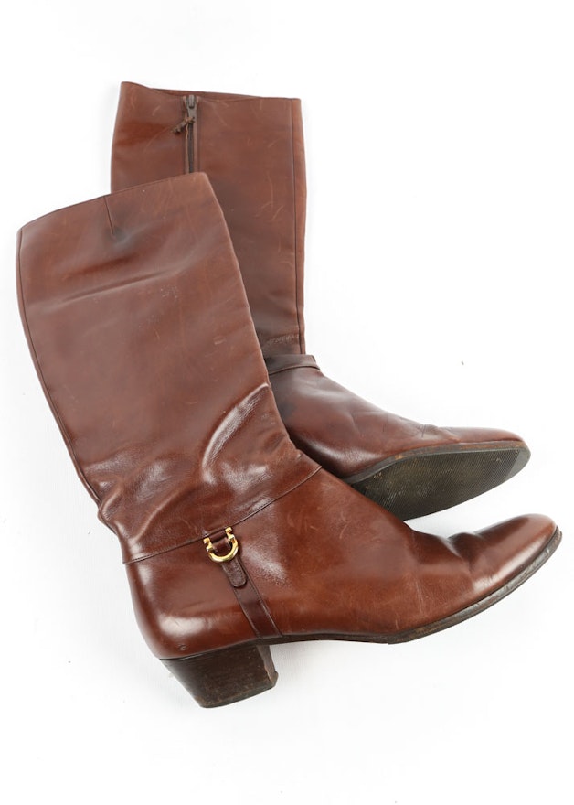 Three Pairs of Women's Salvatore Ferragamo Leather Boots | EBTH