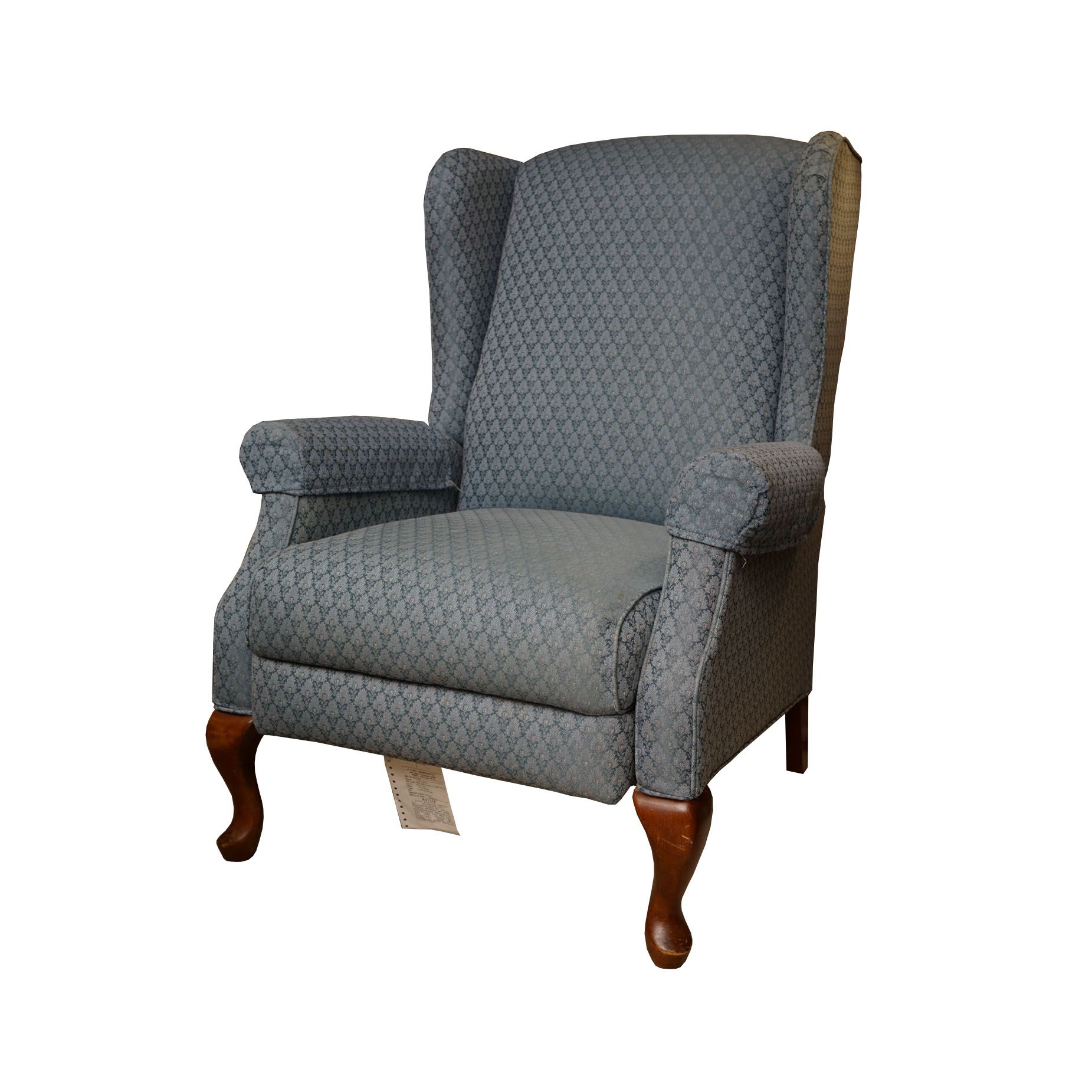 Queen Anne Style Wingback Recliner by LaZBoy, Late 20th Century EBTH
