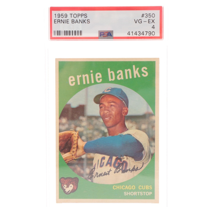1959 Ernie Banks Chicago Cubs Topps PSA Graded Baseball Card