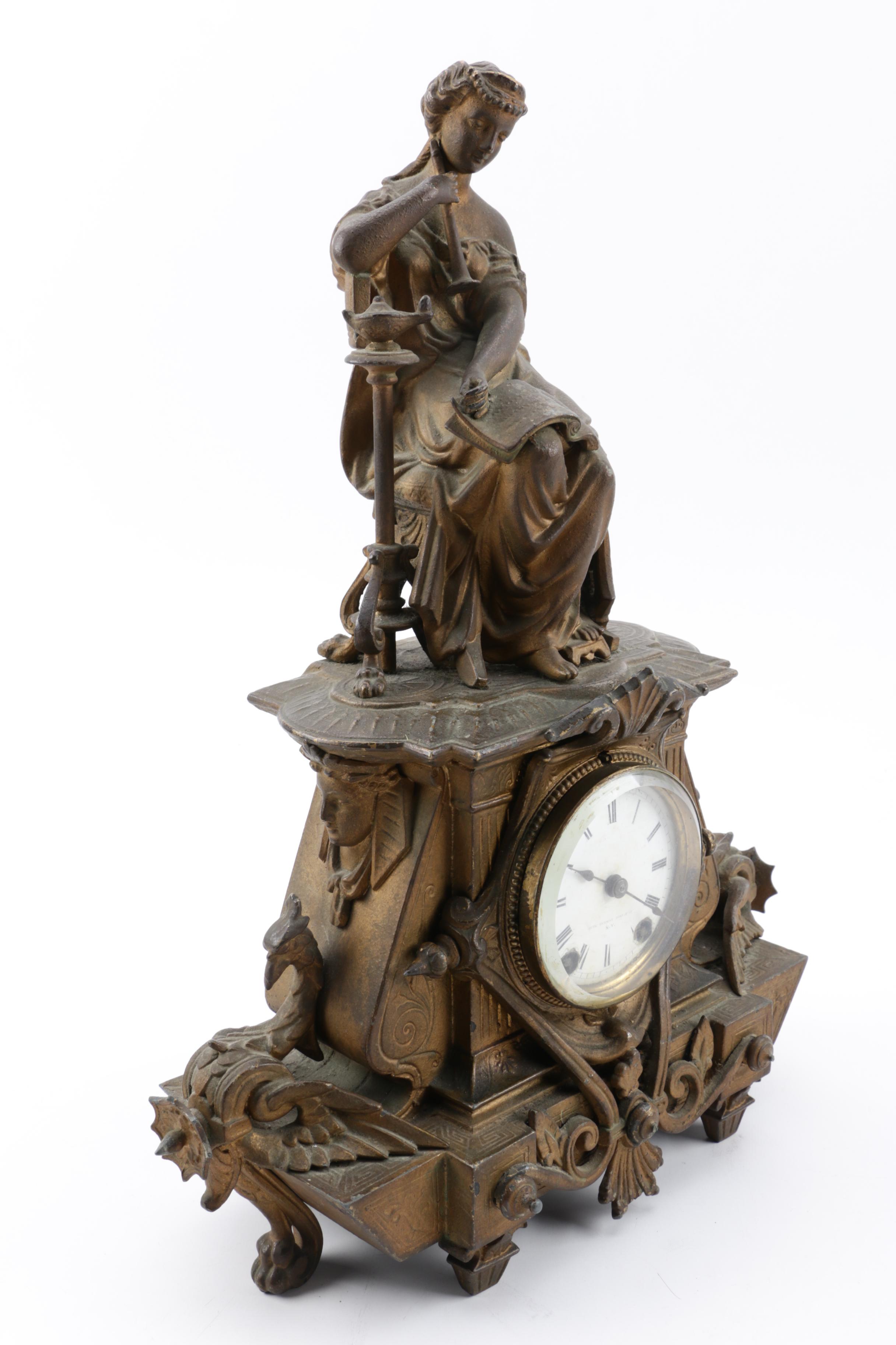 Seth Thomas & Sons Victorian Figural Mantel Clock EBTH