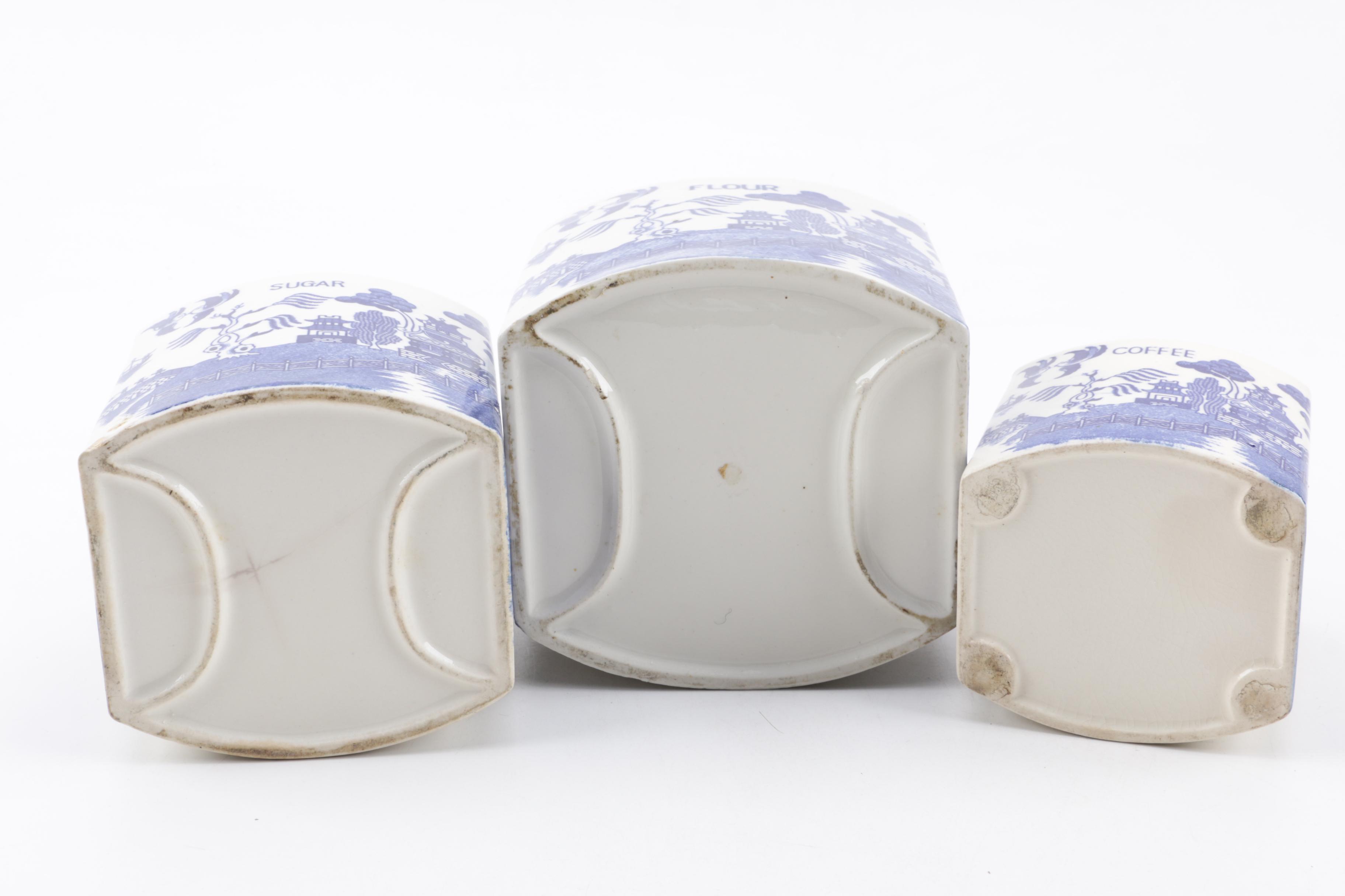 "Blue Willow" Ceramic Kitchen Canisters EBTH