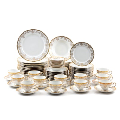 Weimar Katharina 14051 Gold And White Porcelain Dinnerware Weimar Katharina 14051 Gold And White Porcelain Dinnerware