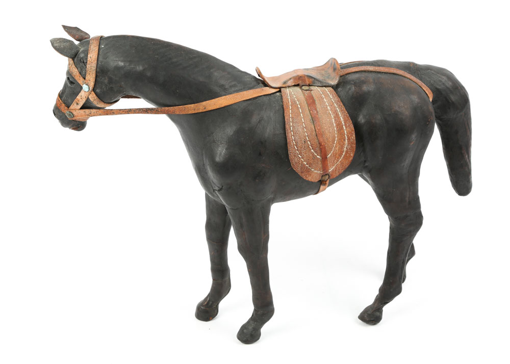 Vintage Leather Horse Figurines EBTH