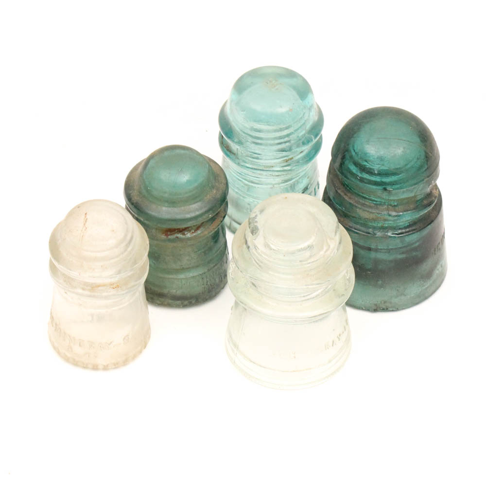Antique Glass Telephone Insulators EBTH