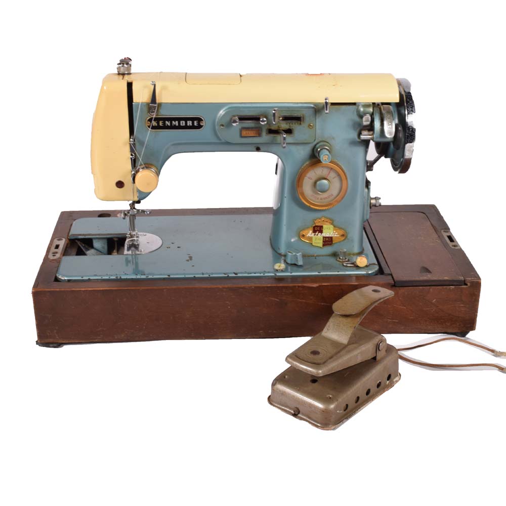 Vintage Kenmore Deluxe Automatic ZigZag Portable Sewing Machine EBTH