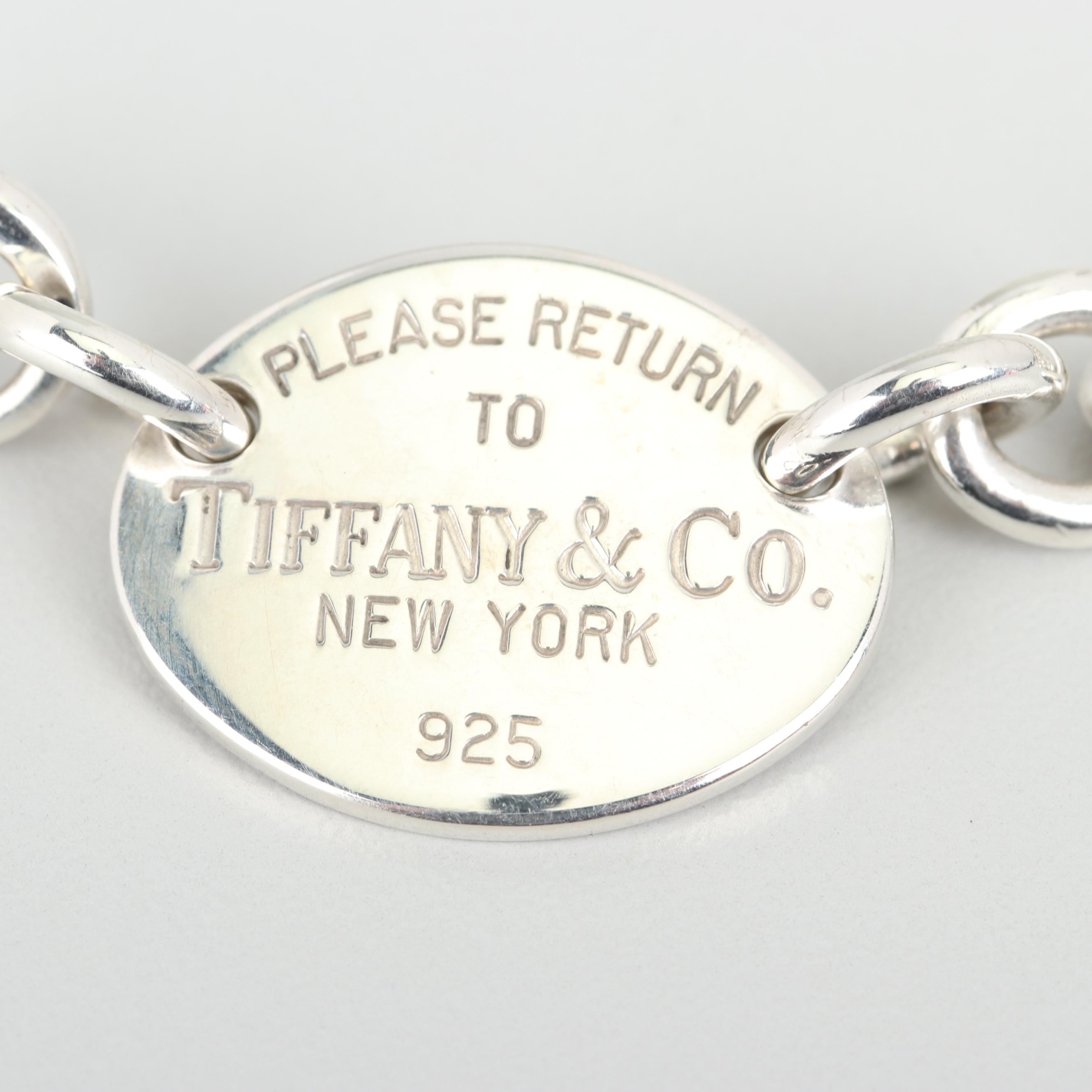 Tiffany & Co. Sterling Silver "Return to Tiffany & Co." Charm Necklace