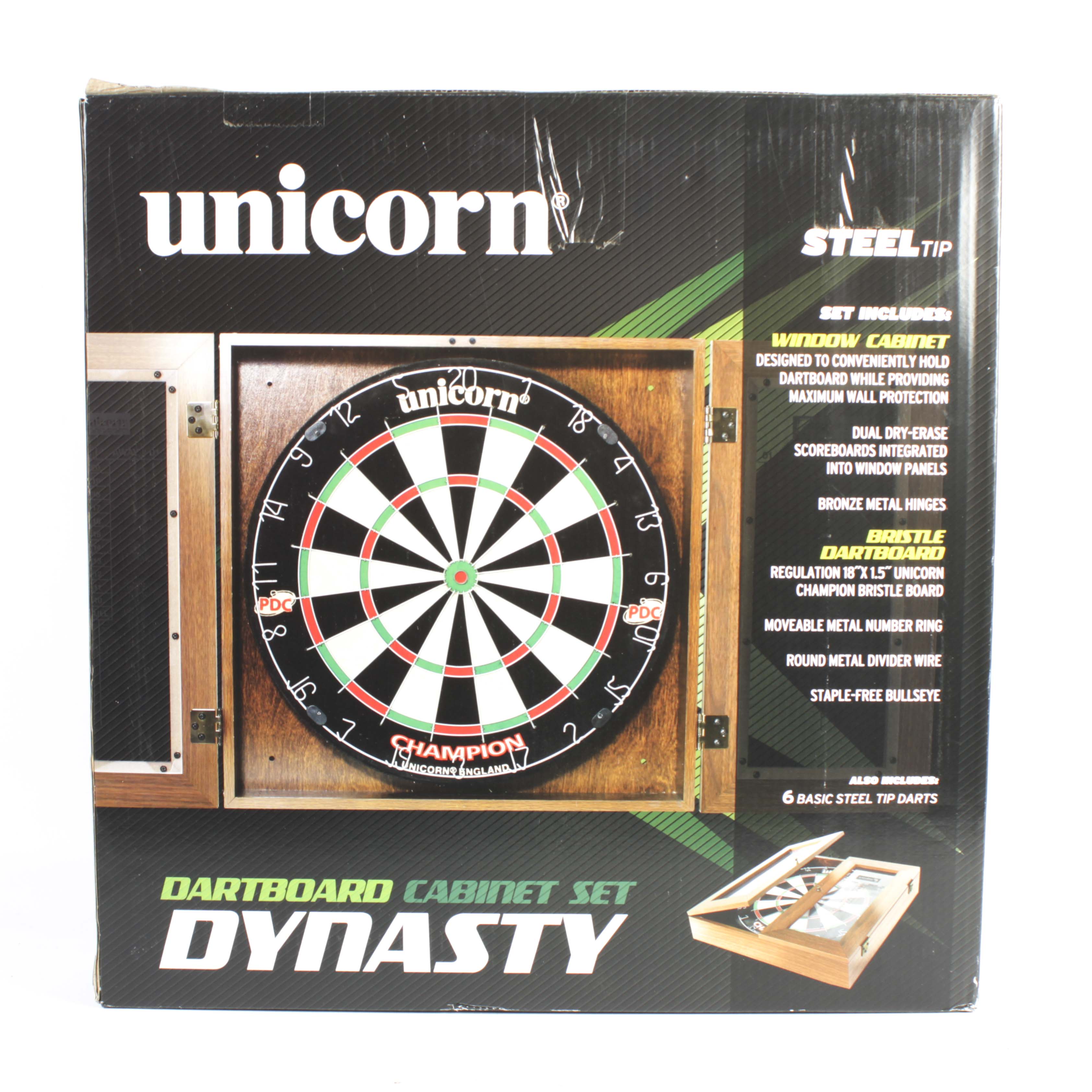 Unicorn Dynasty Dartboard Cabinet Set Ebth