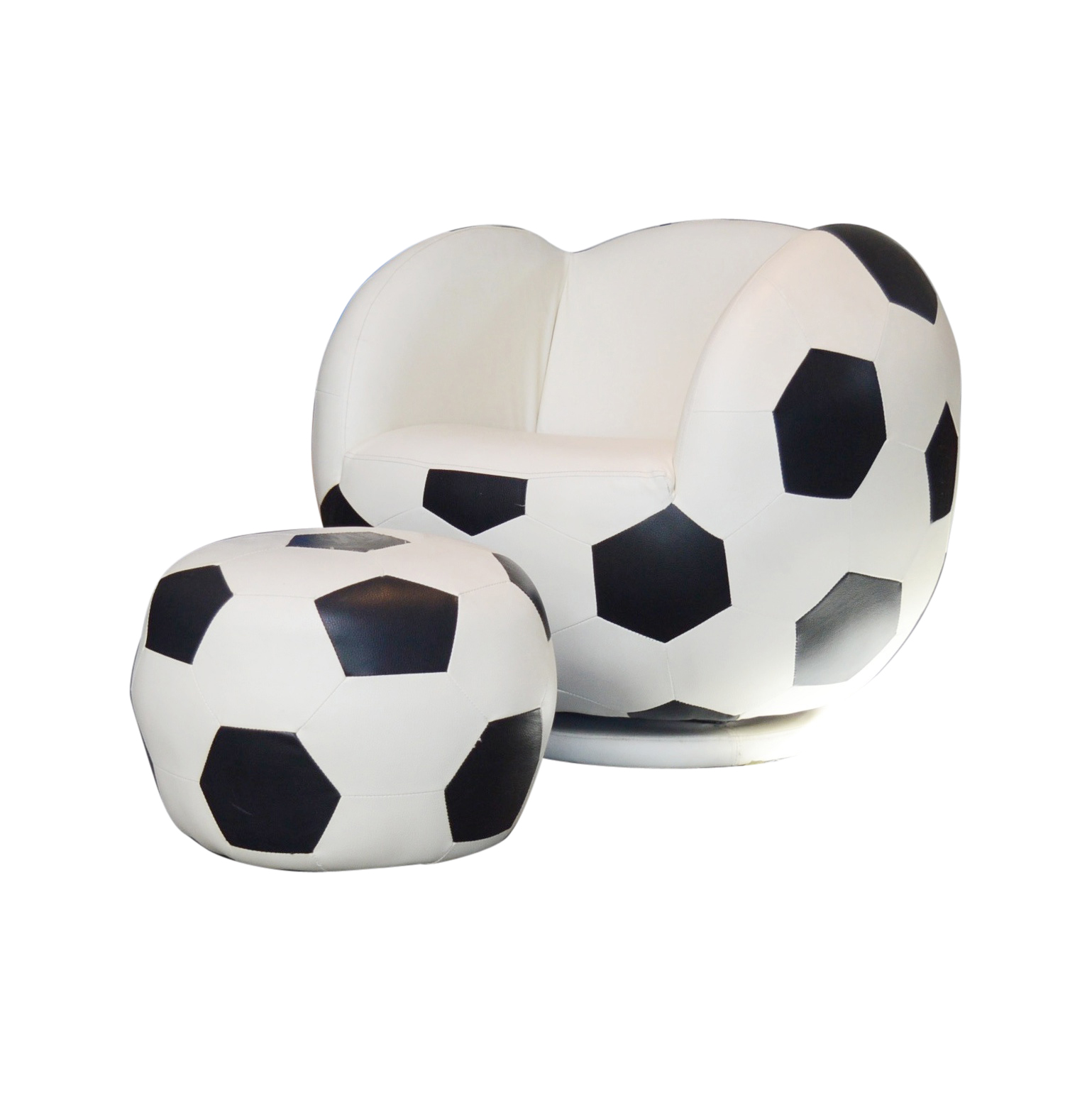 soccer ball chair and ottoman