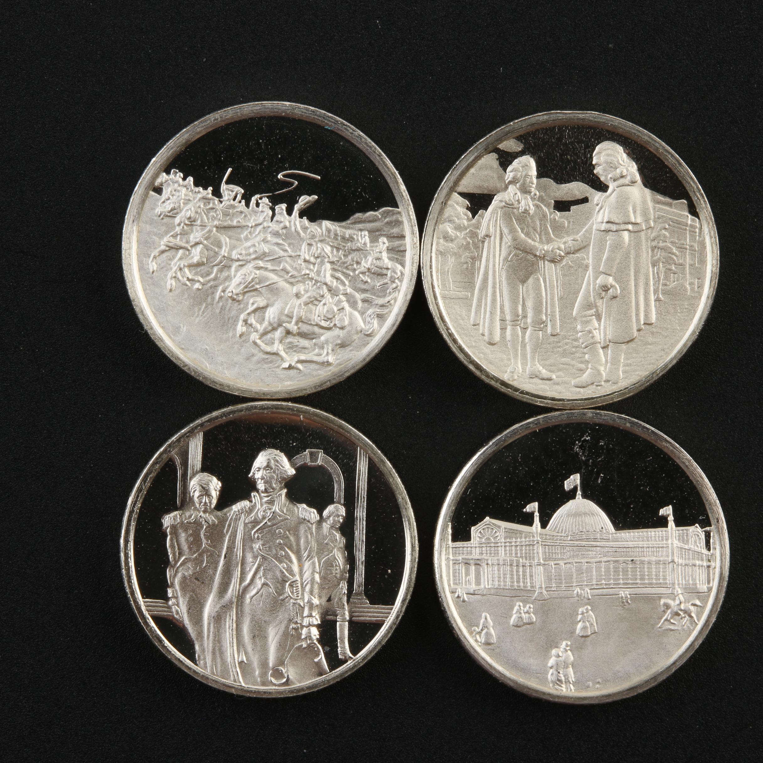 Twenty Franklin Mint "History of the United States" Miniature Silver