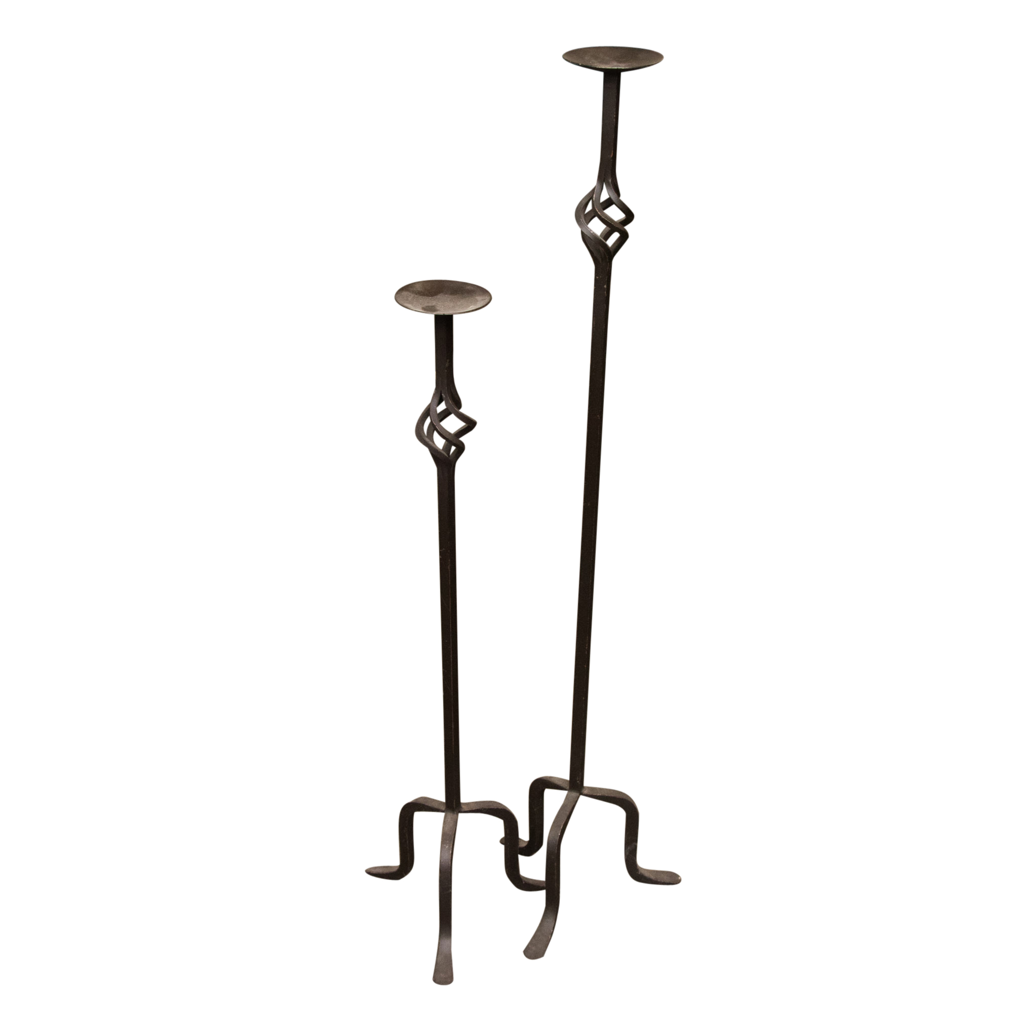 Wrought Iron Pillar Candle Stands EBTH