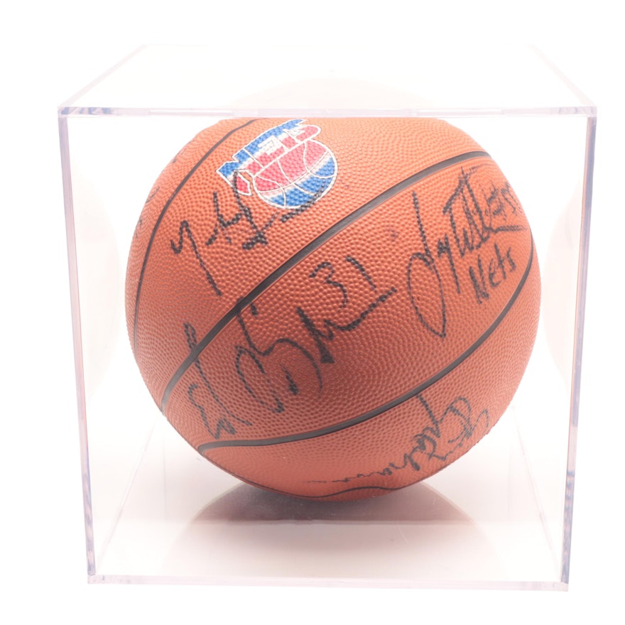 1995-96 Nets Signed Logo Basketball
