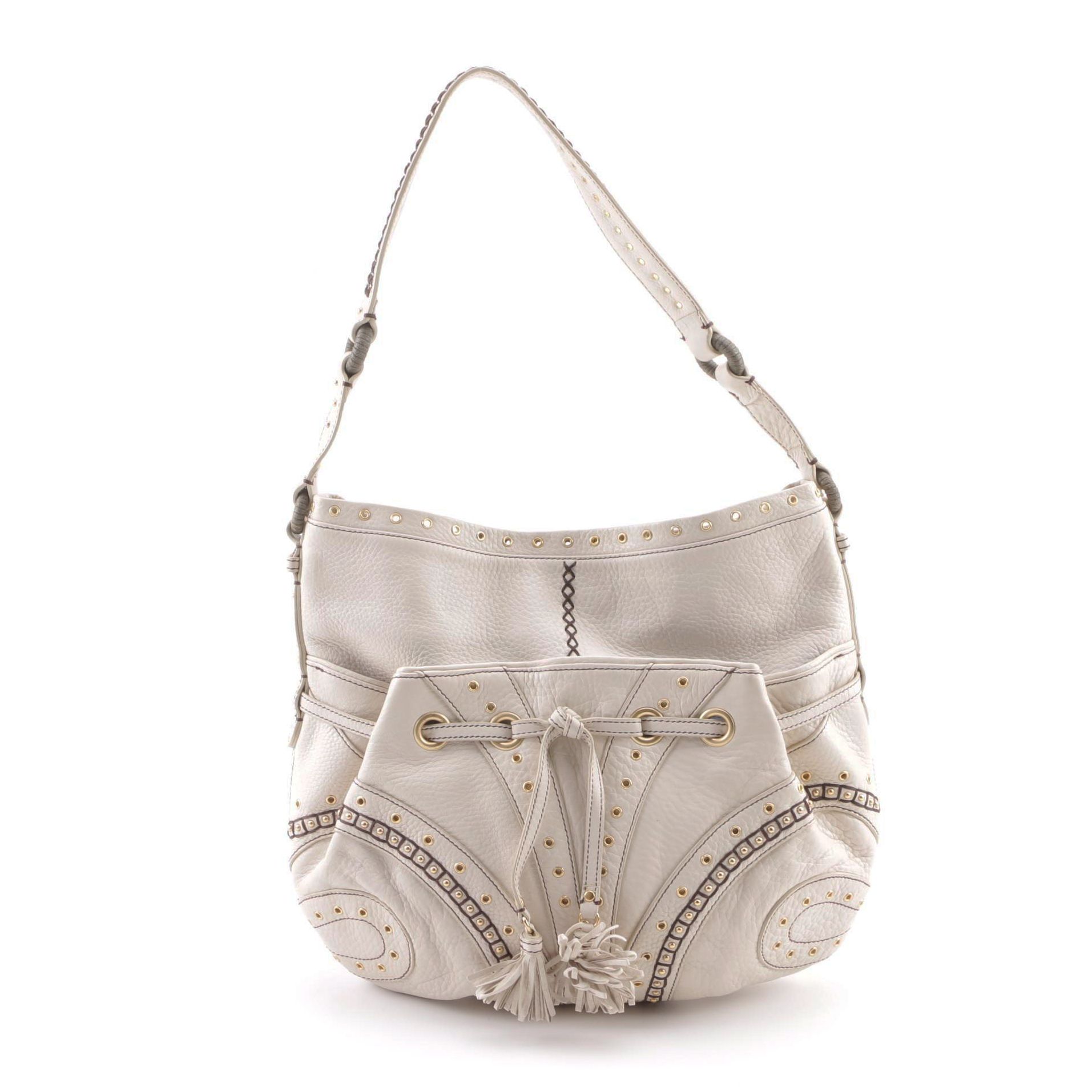 cole haan tassel leather shoulder bag