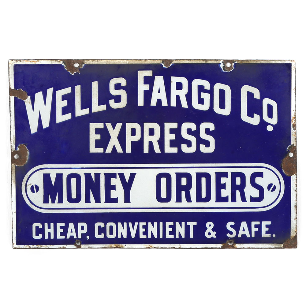 Wells Fargo Money Order Advertising Sign EBTH