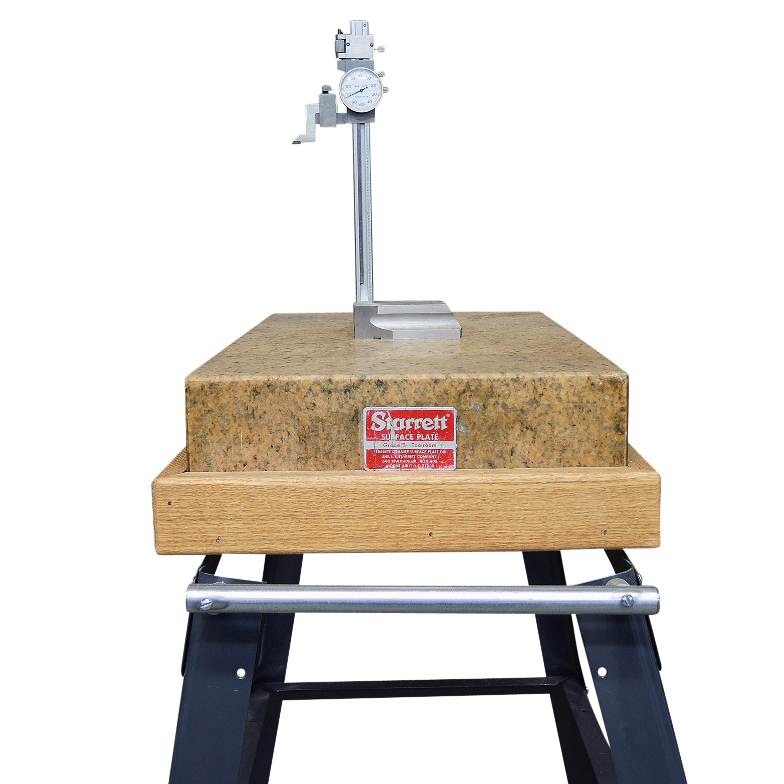 Starrett Precision Granite Surface Plate on Stand with Height Gauge EBTH