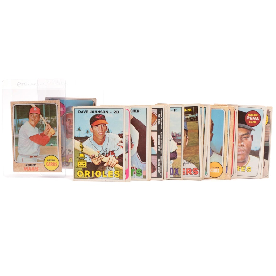 Sixty 1960s Topps Baseball Cards Including Clemente