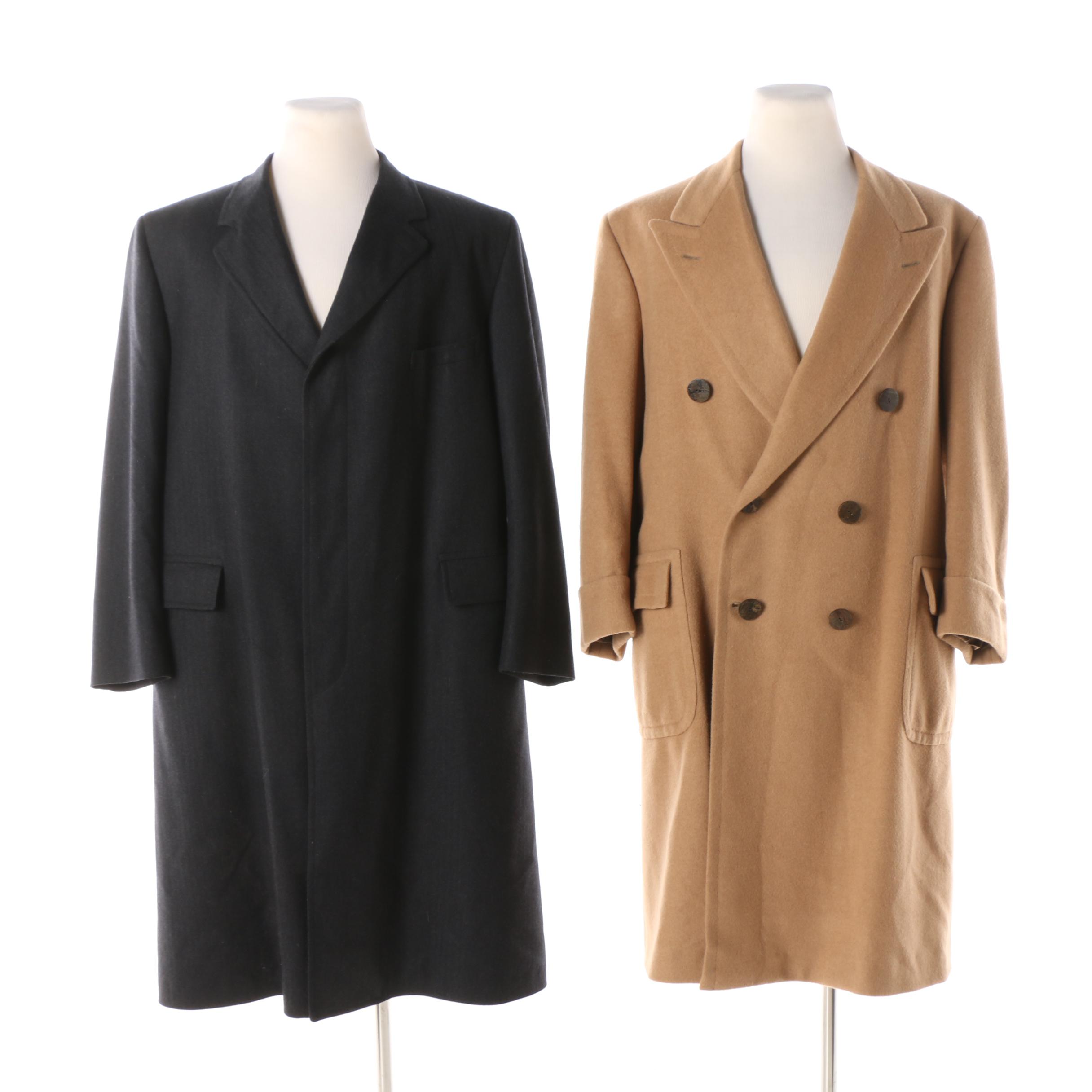 Men S Brooks Brothers Wool And Neiman Marcus Camel Hair Overcoats