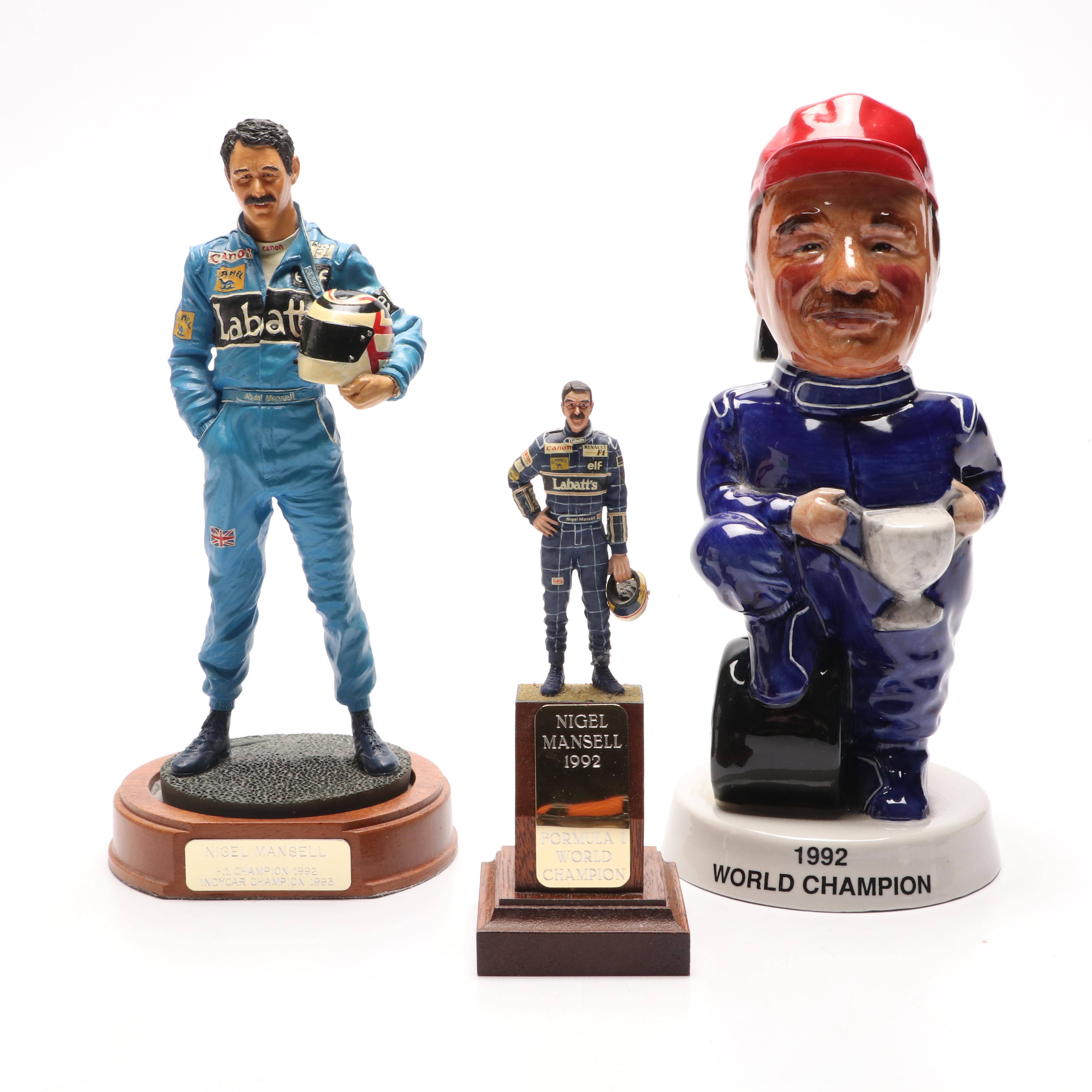 Formula 1 Racing Collectibles Including Nigel Mansell Figurines by WR ...