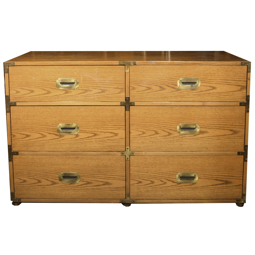 Oak Campaign Dresser By Hickory Manufacturing Company Ebth