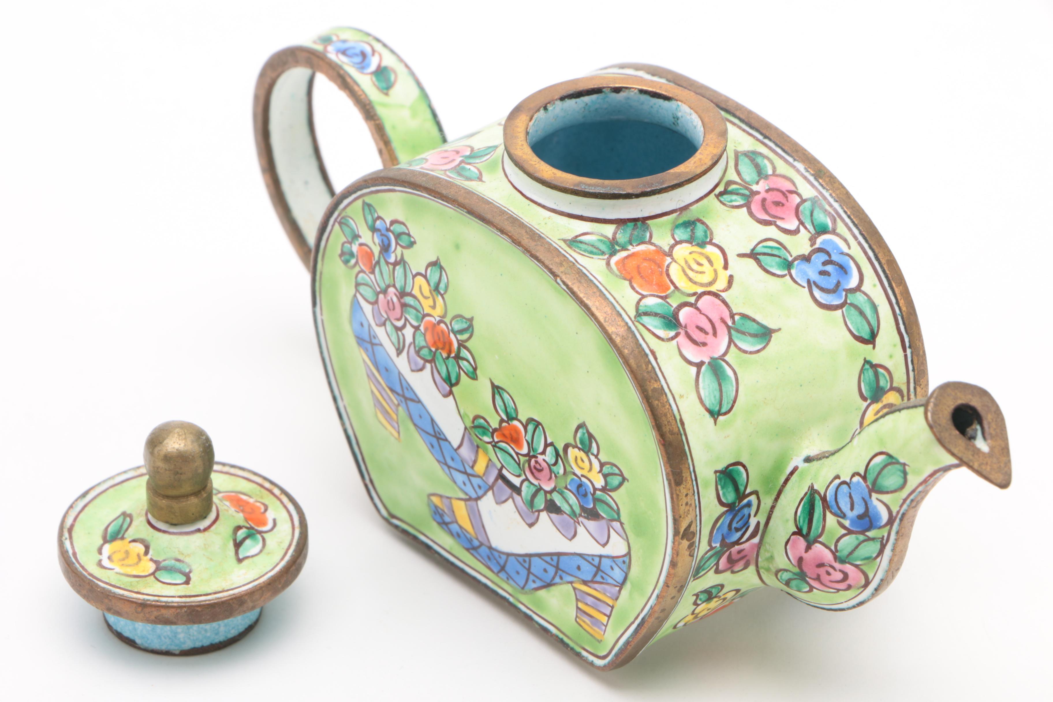 Kelvin Chen Enamel Miniature Teapot EBTH