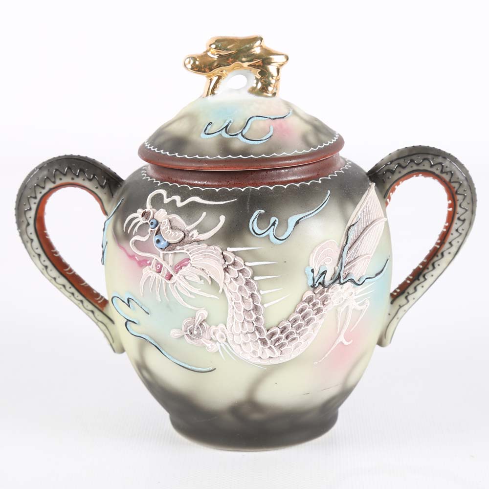 Vintage Japanese Moriage Dragonware Porcelain Tea Set EBTH