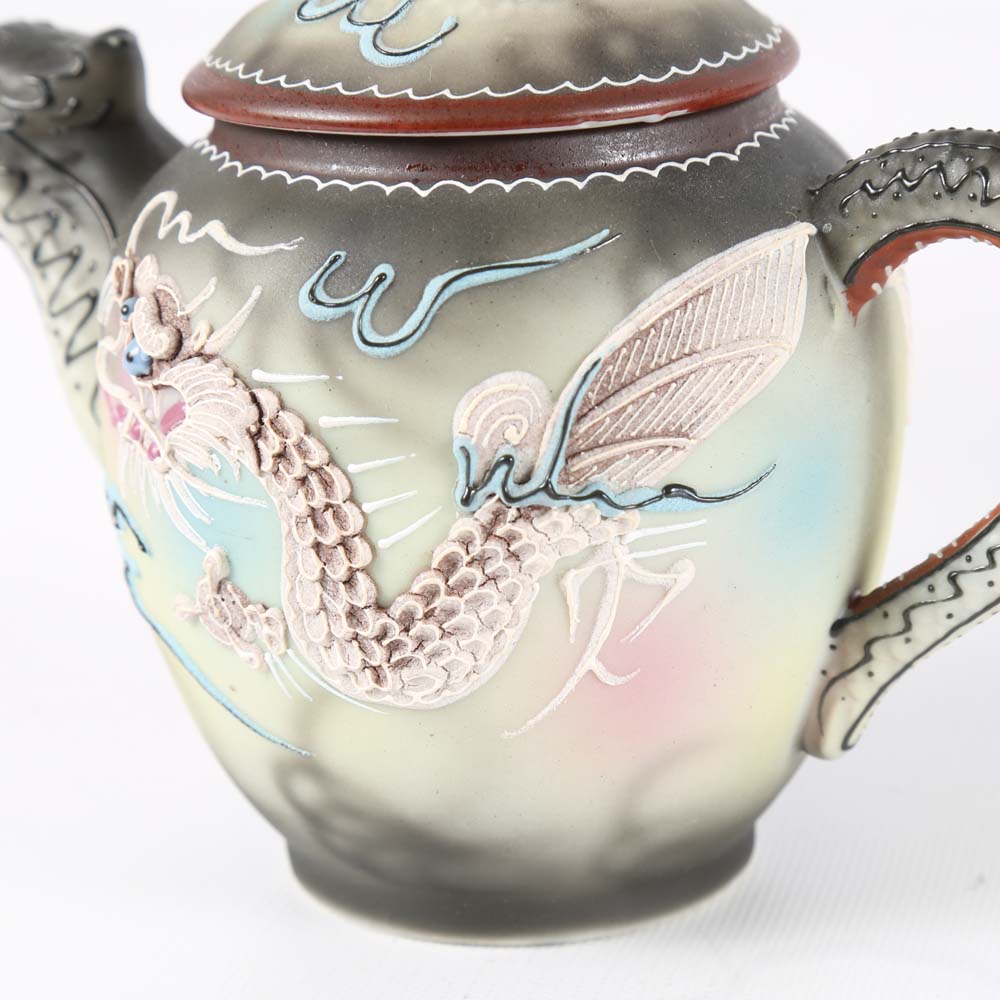 Vintage Japanese Moriage Dragonware Porcelain Tea Set EBTH