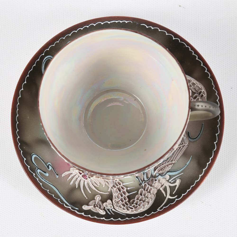 Vintage Japanese Moriage Dragonware Porcelain Tea Set EBTH