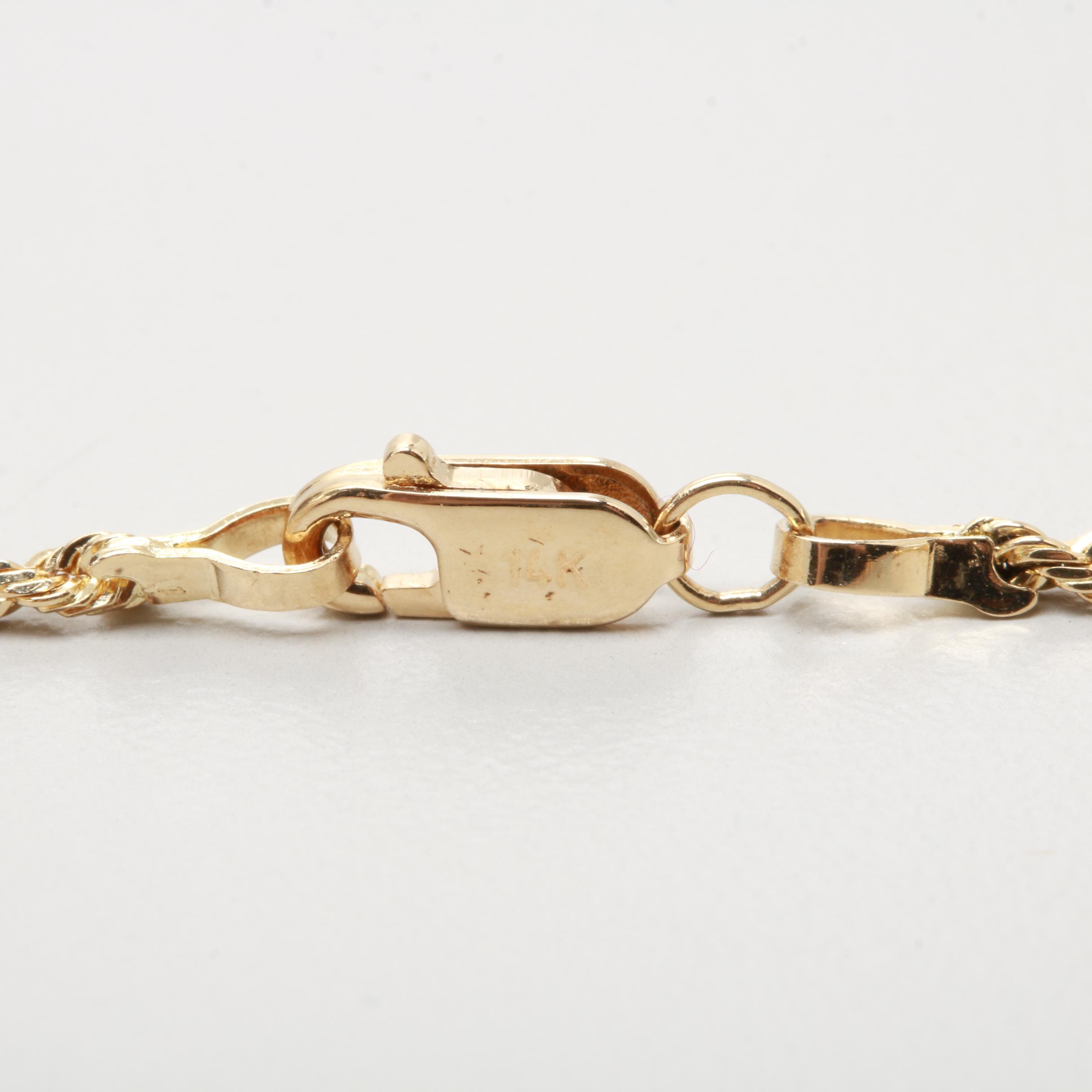 Michael Anthony 14K Yellow Gold Rope Chain Necklace EBTH