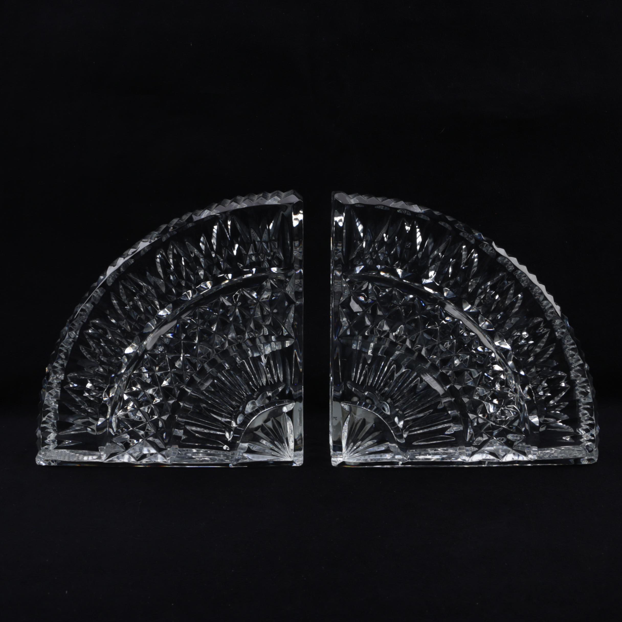 Waterford Crystal "Quadrant" Bookends EBTH