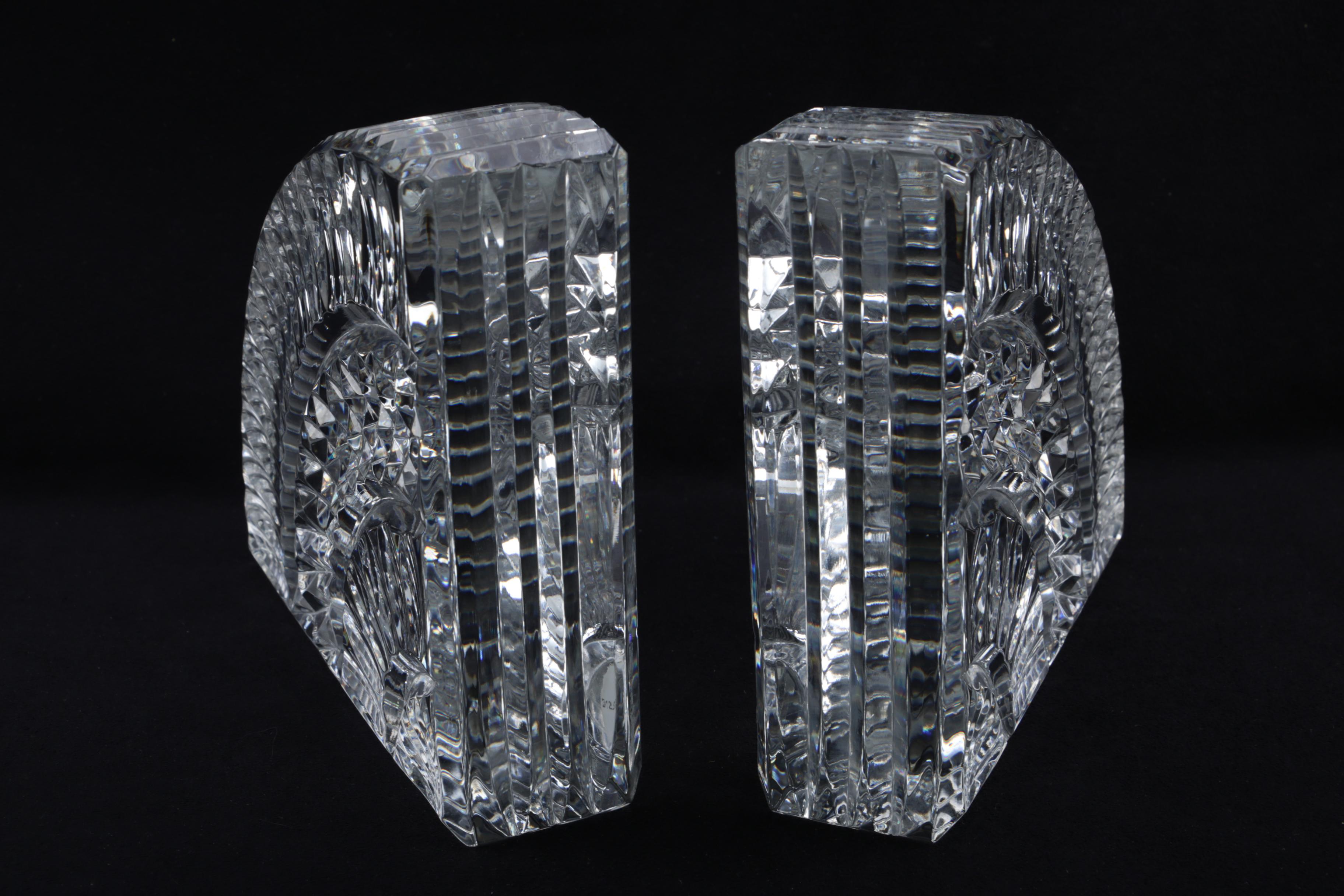 Waterford Crystal "Quadrant" Bookends EBTH