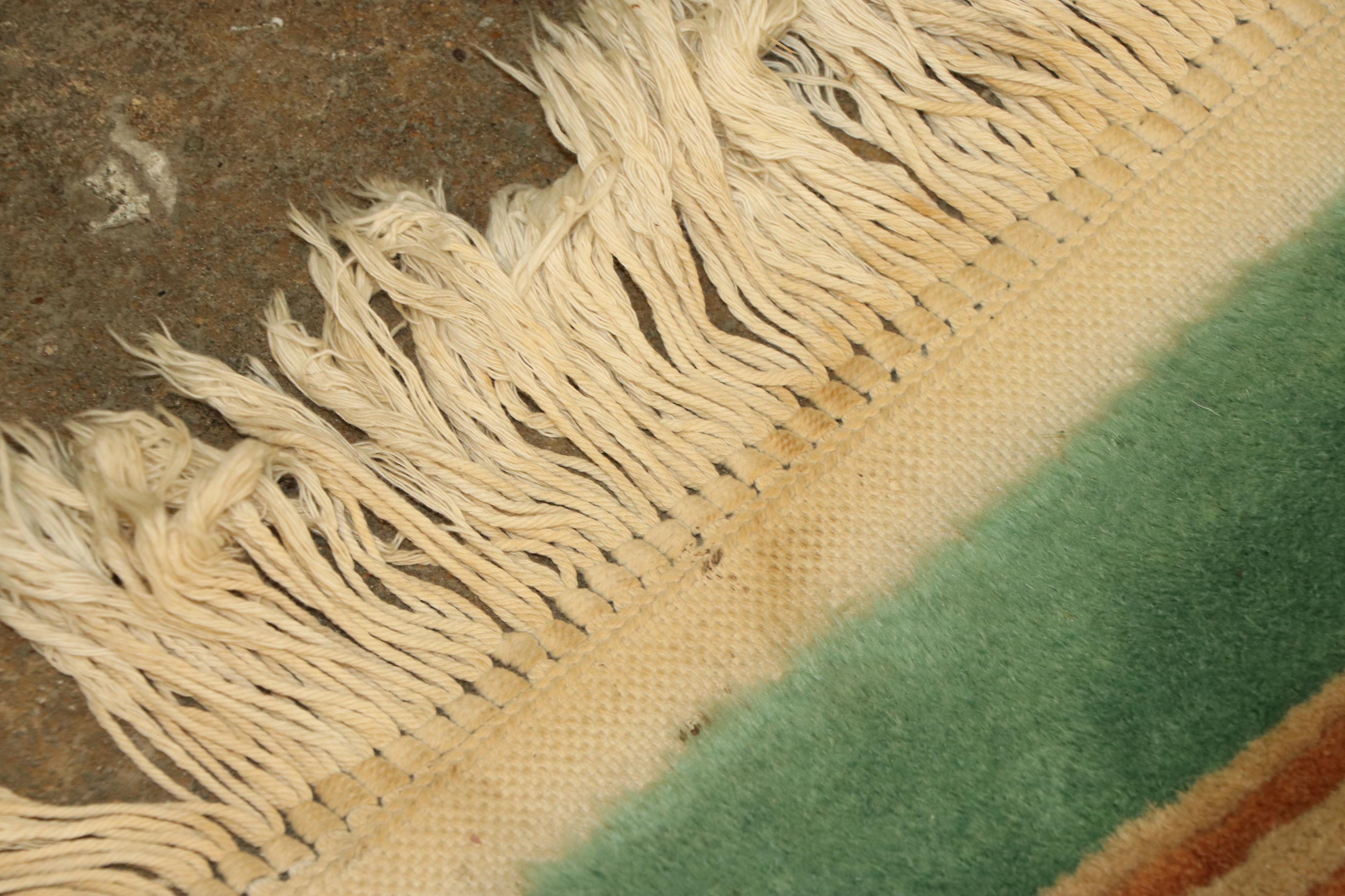 Finely HandKnotted Chinese Aubusson Style Carved Wool Rug EBTH