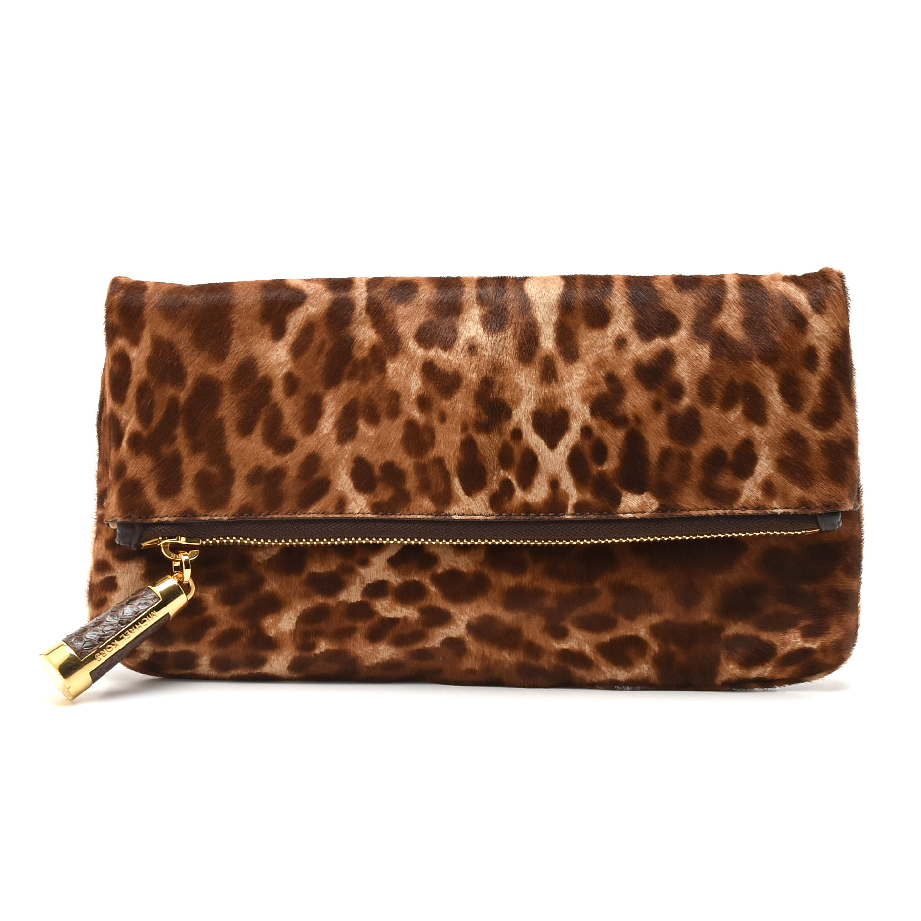 michael kors leopard print clutch bag